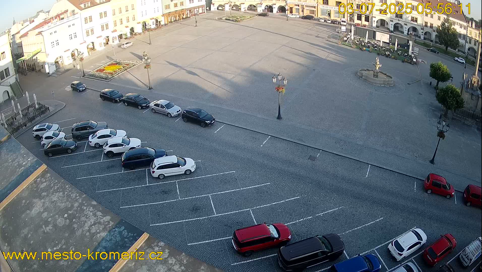 Kroměříž , (Velké náměstí ) Great Square East View Live Cam - Kromeriz, Zlin, Czechia