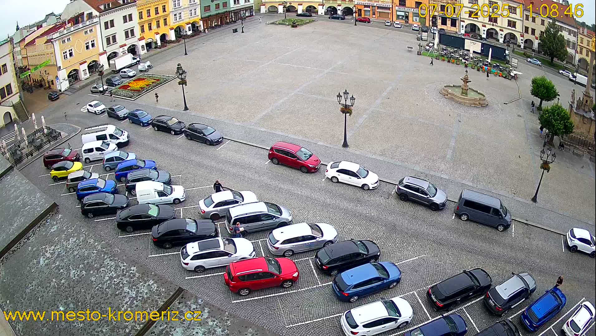 Kroměříž , (Velké náměstí ) Great Square East View Live Cam - Kromeriz, Zlin, Czechia