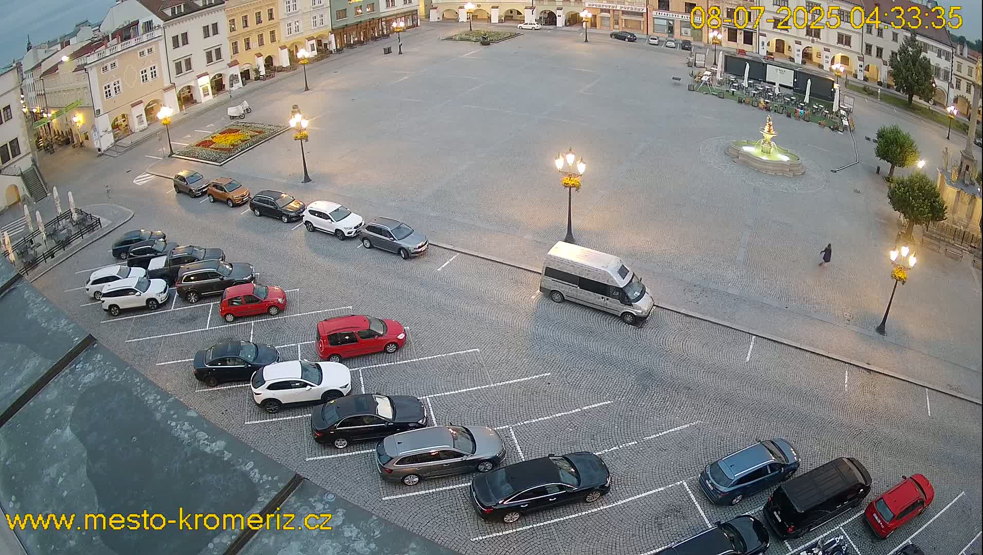 Kroměříž , (Velké náměstí ) Great Square East View Live Cam - Kromeriz, Zlin, Czechia