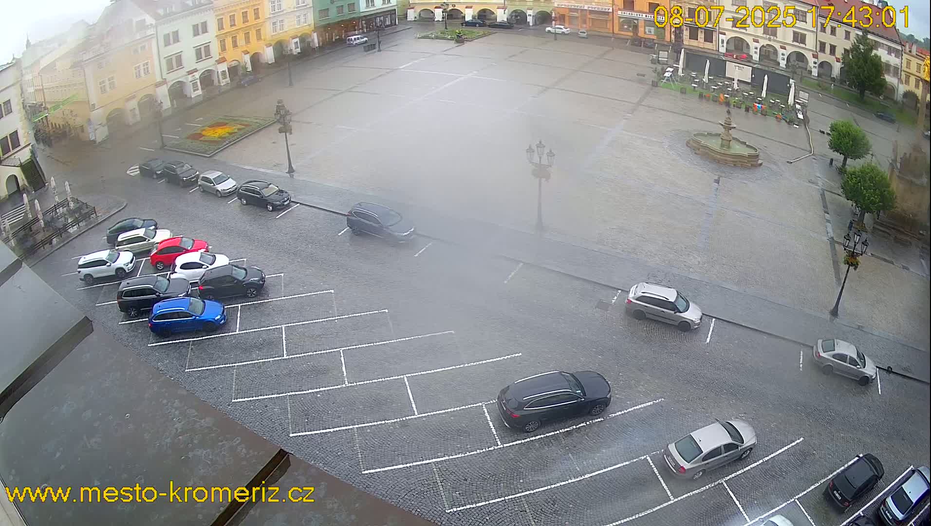 Kroměříž , (Velké náměstí ) Great Square East View Live Cam - Kromeriz, Zlin, Czechia
