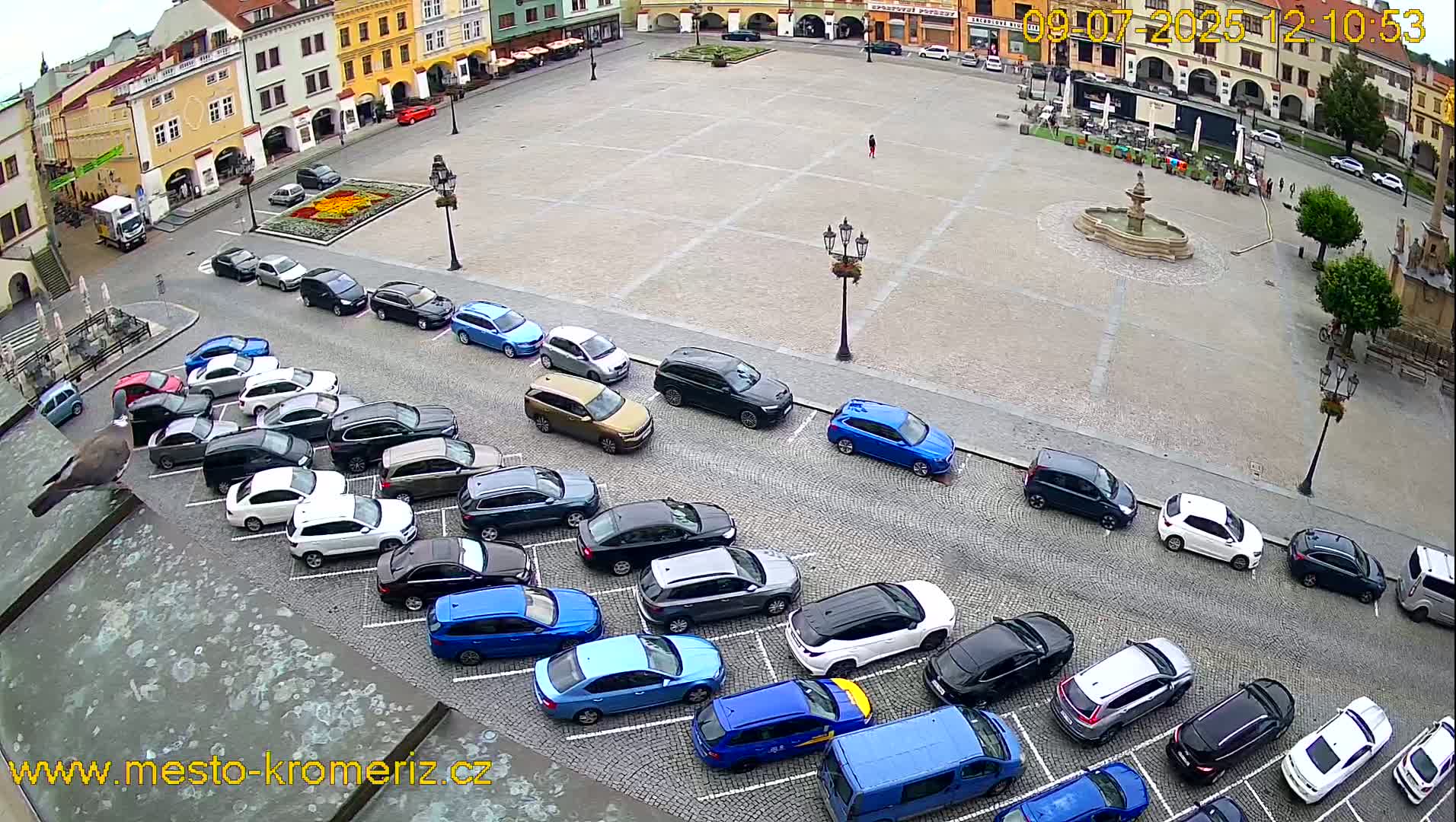 Kroměříž , (Velké náměstí ) Great Square East View Live Cam - Kromeriz, Zlin, Czechia