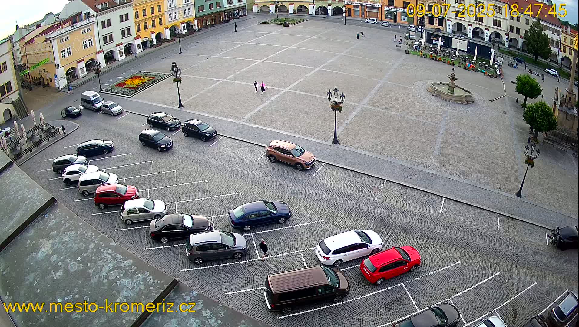 Kroměříž , (Velké náměstí ) Great Square East View Live Cam - Kromeriz, Zlin, Czechia