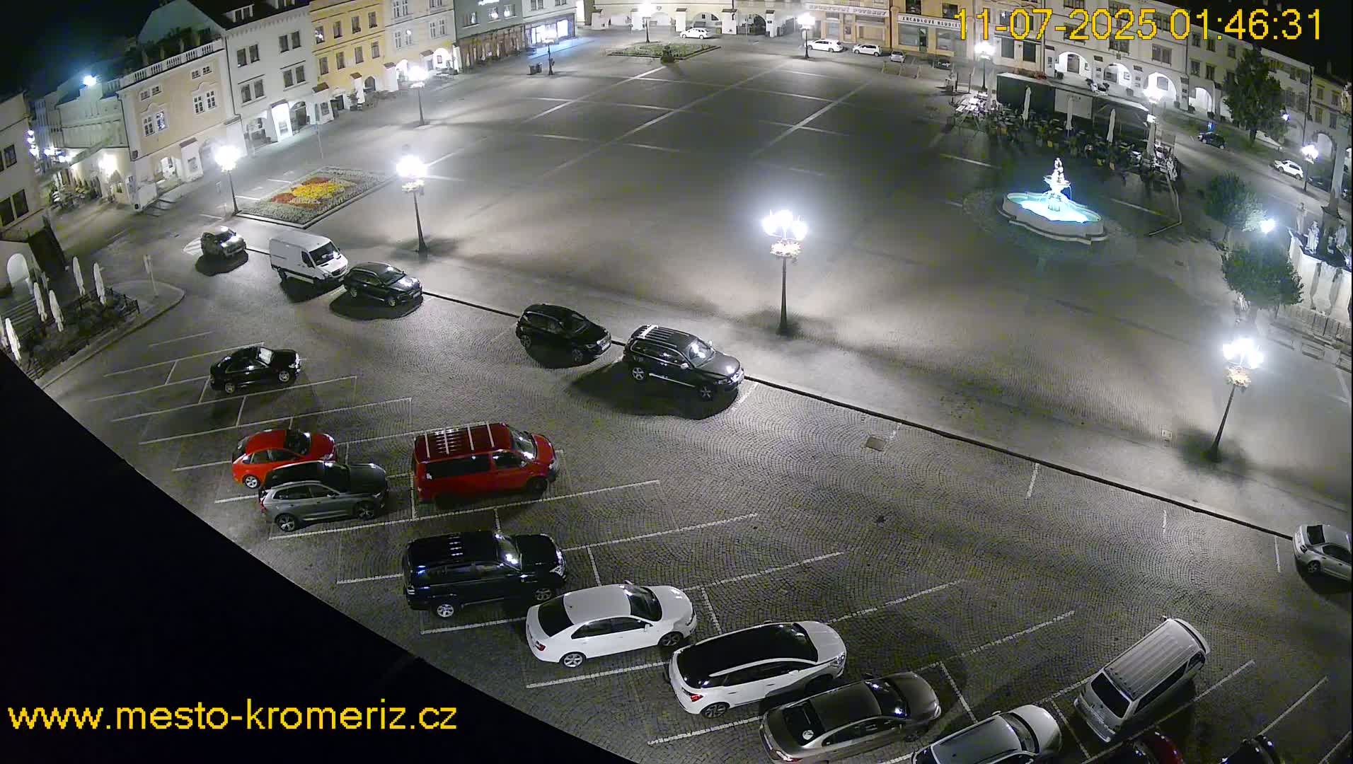 Kroměříž , (Velké náměstí ) Great Square East View Live Cam - Kromeriz, Zlin, Czechia