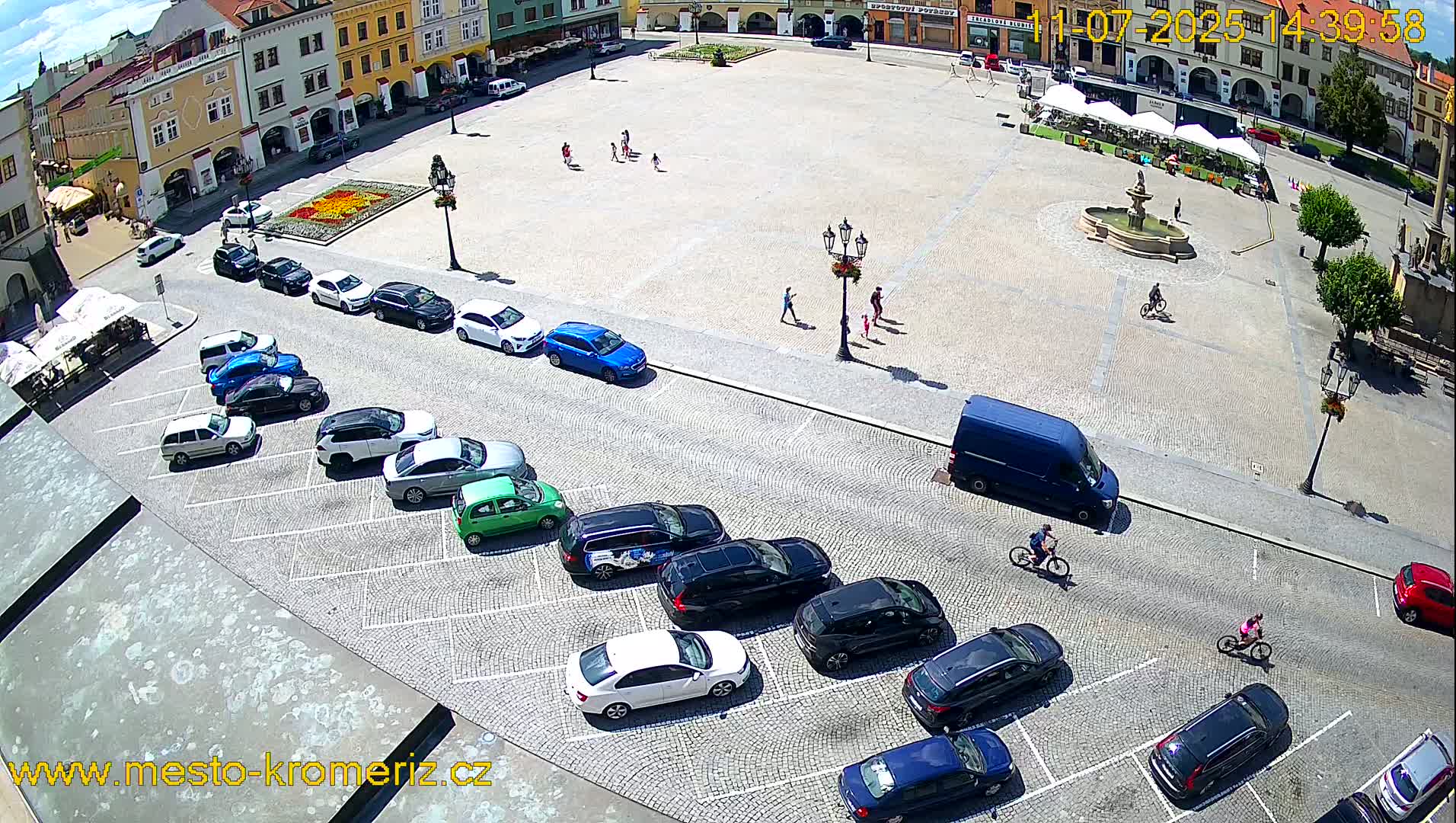 Kroměříž , (Velké náměstí ) Great Square East View Live Cam - Kromeriz, Zlin, Czechia