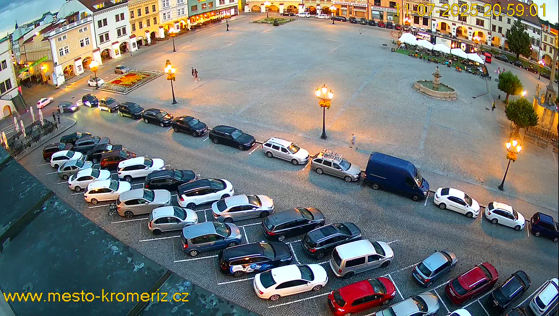 Kroměříž , (Velké náměstí ) Great Square East View Live Cam - Kromeriz, Zlin, Czechia