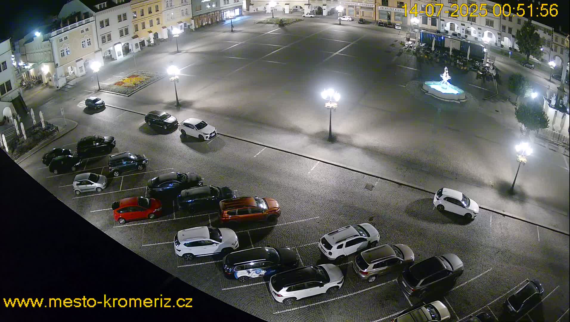 Kroměříž , (Velké náměstí ) Great Square East View Live Cam - Kromeriz, Zlin, Czechia