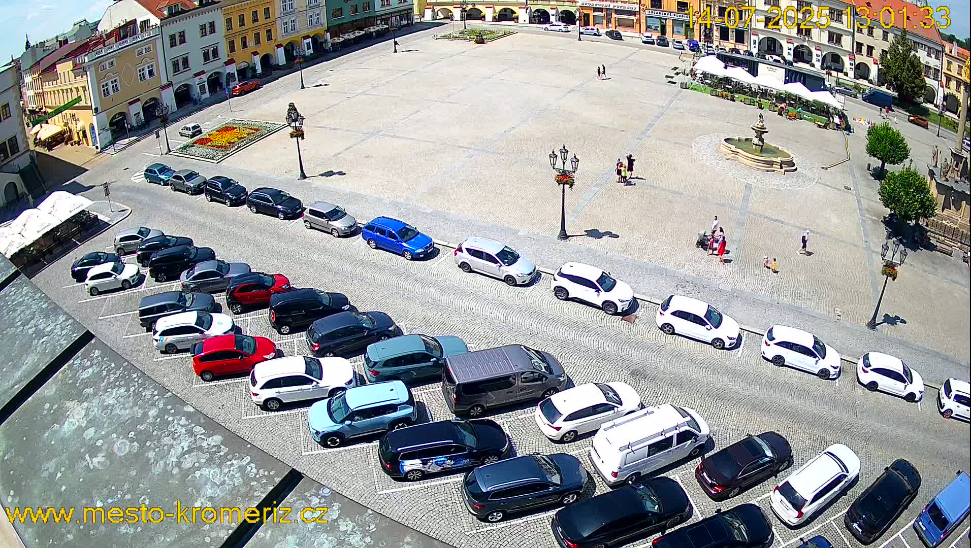 Kroměříž , (Velké náměstí ) Great Square East View Live Cam - Kromeriz, Zlin, Czechia