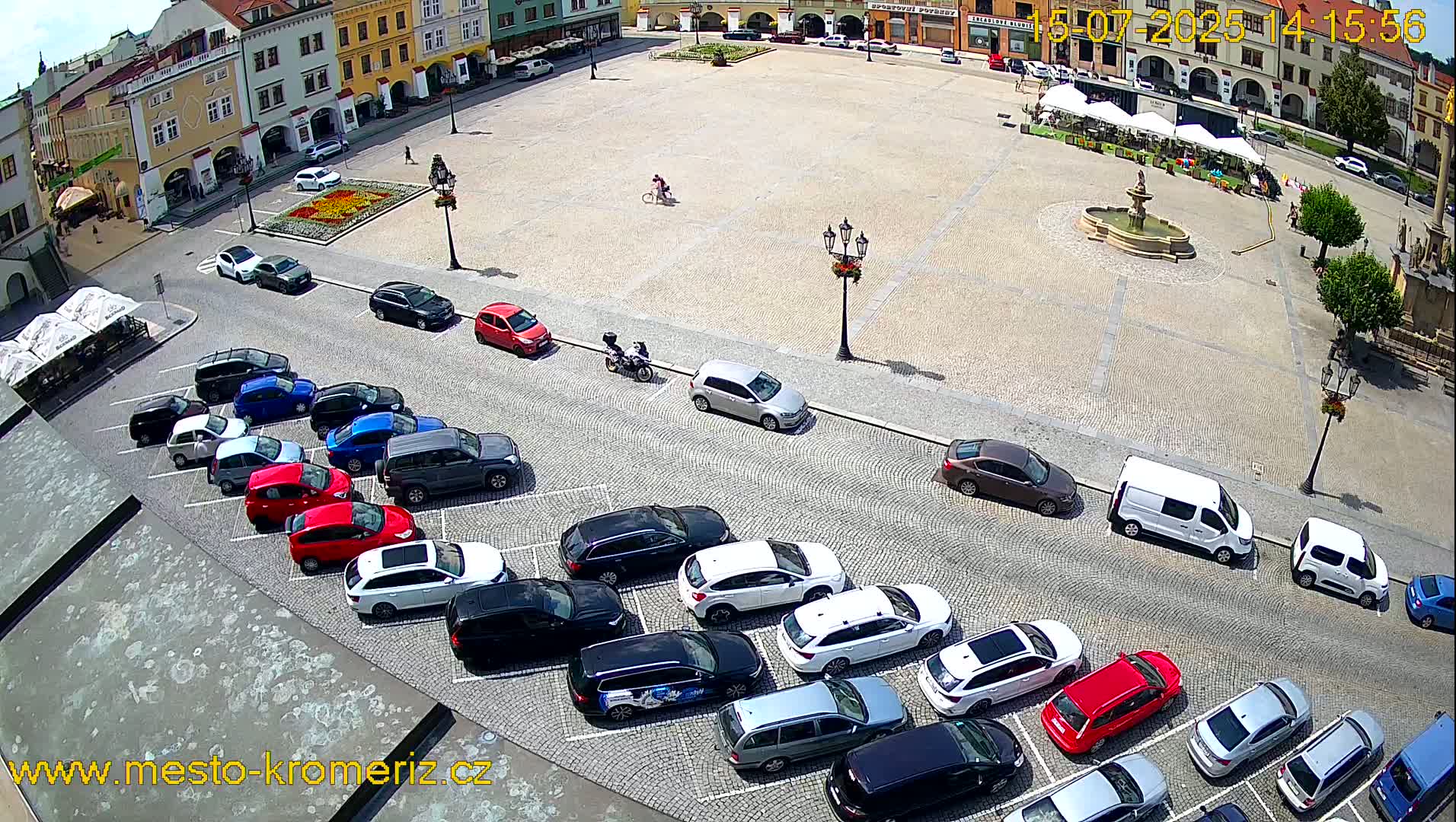 Kroměříž , (Velké náměstí ) Great Square East View Live Cam - Kromeriz, Zlin, Czechia