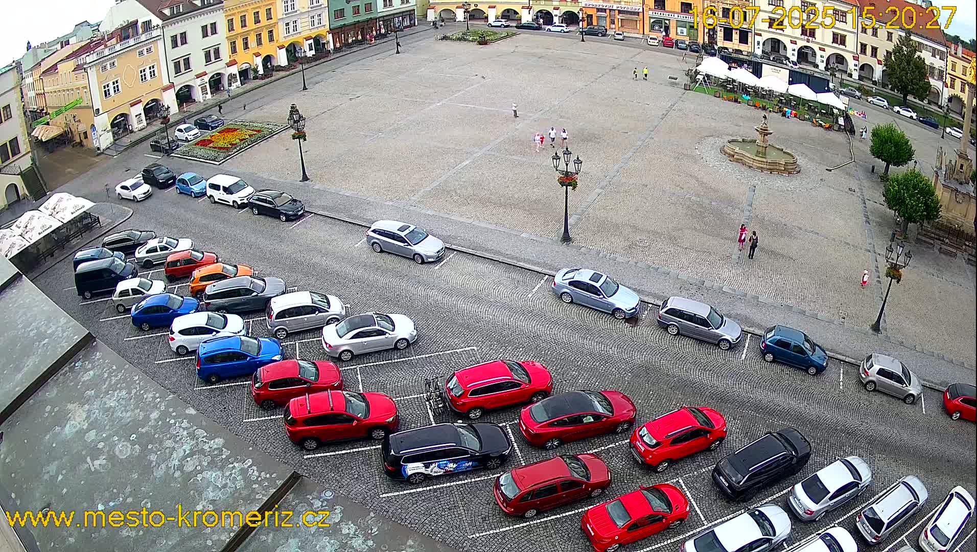 Kroměříž , (Velké náměstí ) Great Square East View Live Cam - Kromeriz, Zlin, Czechia