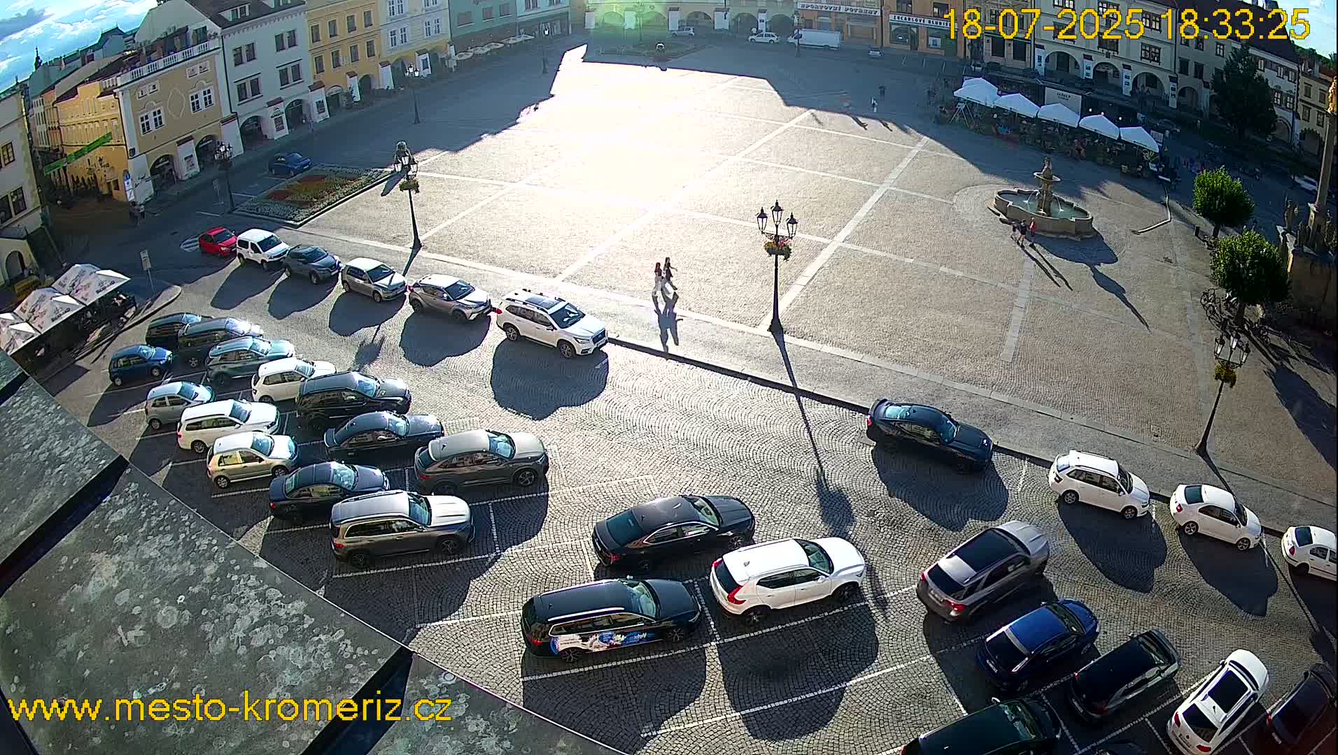 Kroměříž , (Velké náměstí ) Great Square East View Live Cam - Kromeriz, Zlin, Czechia