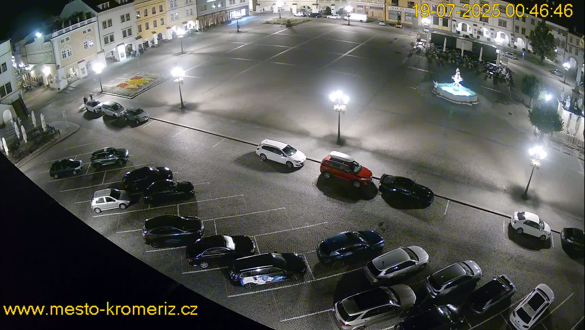 Kroměříž , (Velké náměstí ) Great Square East View Live Cam - Kromeriz, Zlin, Czechia