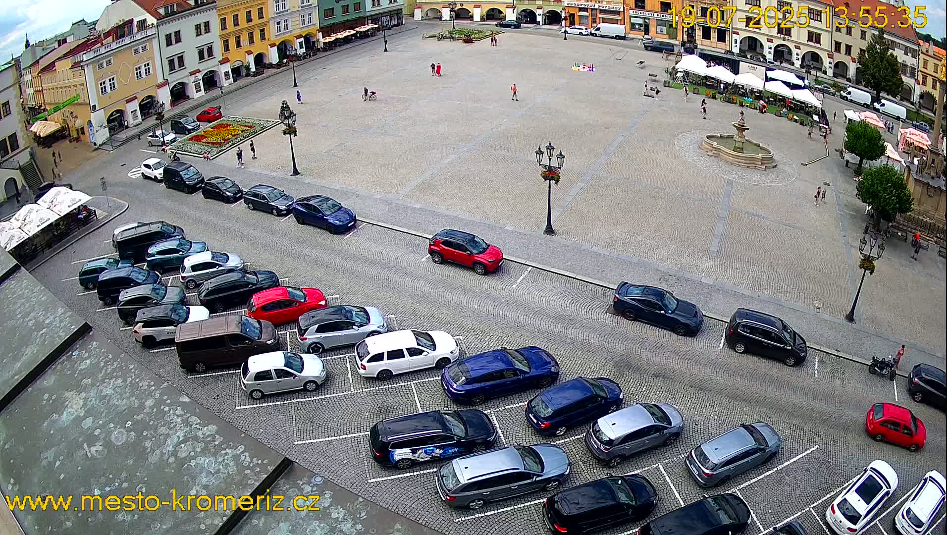 Kroměříž , (Velké náměstí ) Great Square East View Live Cam - Kromeriz, Zlin, Czechia