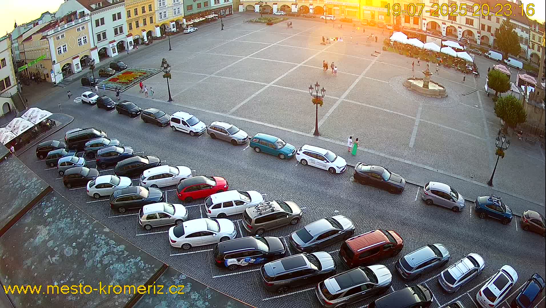 Kroměříž , (Velké náměstí ) Great Square East View Live Cam - Kromeriz, Zlin, Czechia