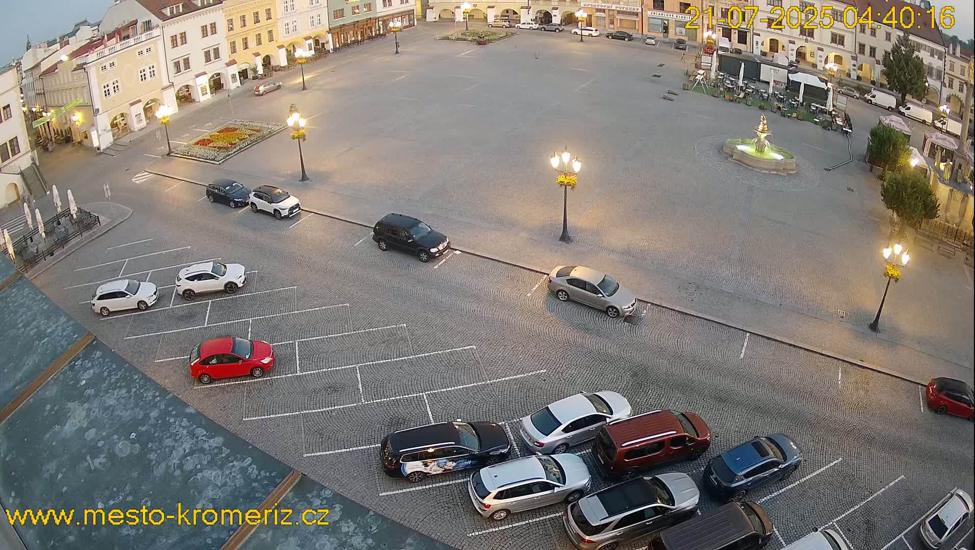 Kroměříž , (Velké náměstí ) Great Square East View Live Cam - Kromeriz, Zlin, Czechia