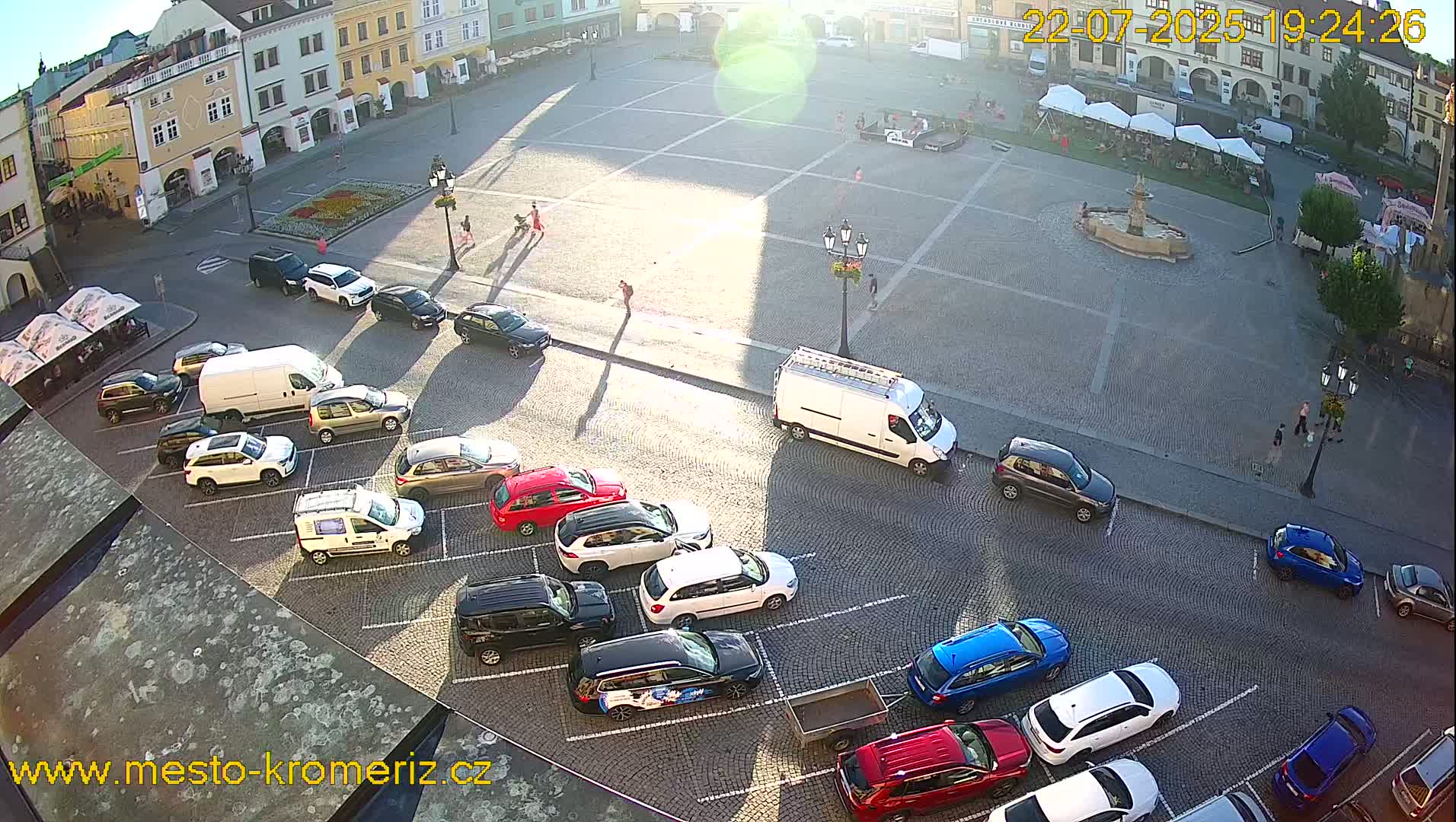 Kroměříž , (Velké náměstí ) Great Square East View Live Cam - Kromeriz, Zlin, Czechia
