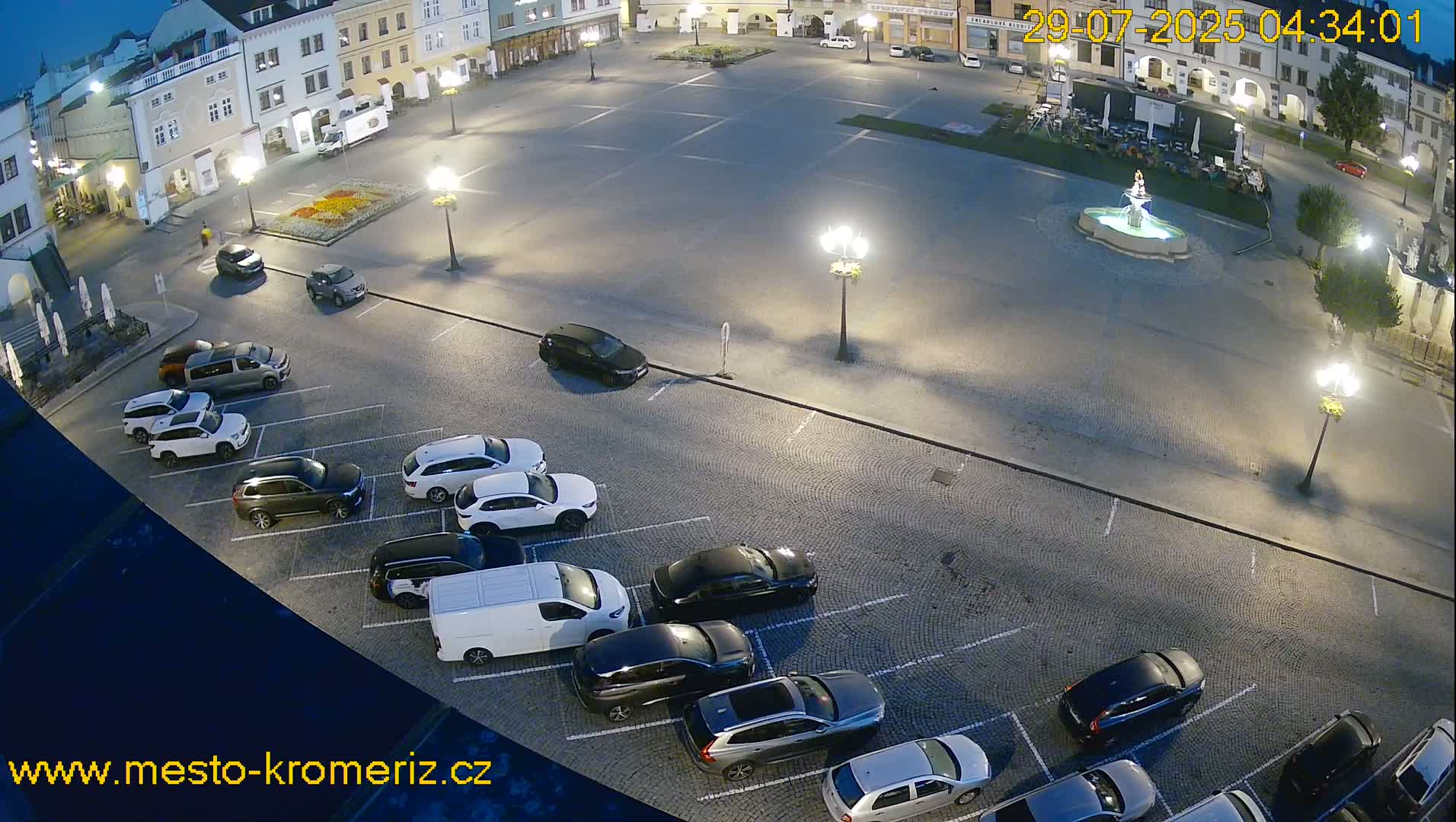 Kroměříž , (Velké náměstí ) Great Square East View Live Cam - Kromeriz, Zlin, Czechia