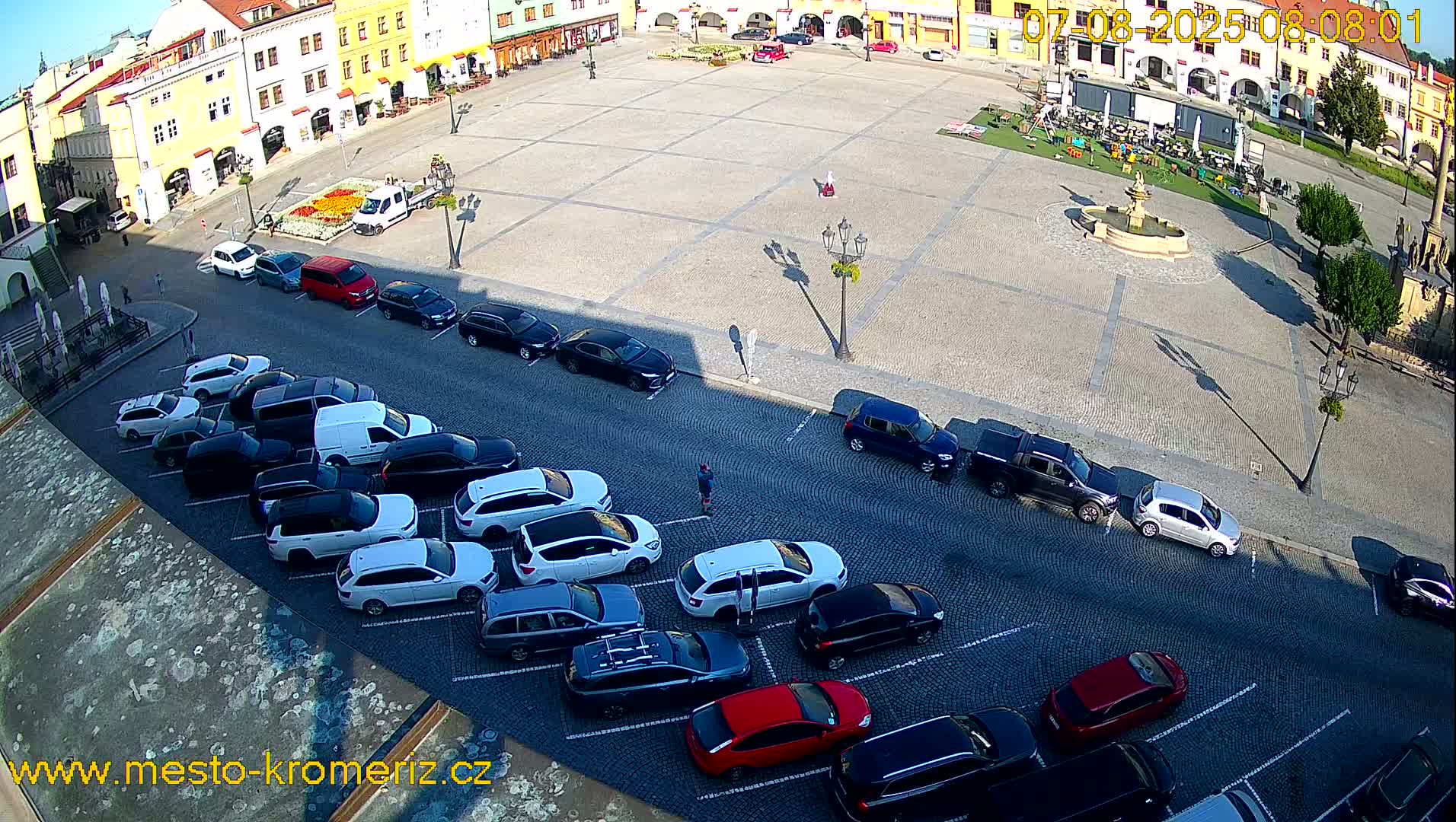 Kroměříž , (Velké náměstí ) Great Square East View Live Cam - Kromeriz, Zlin, Czechia