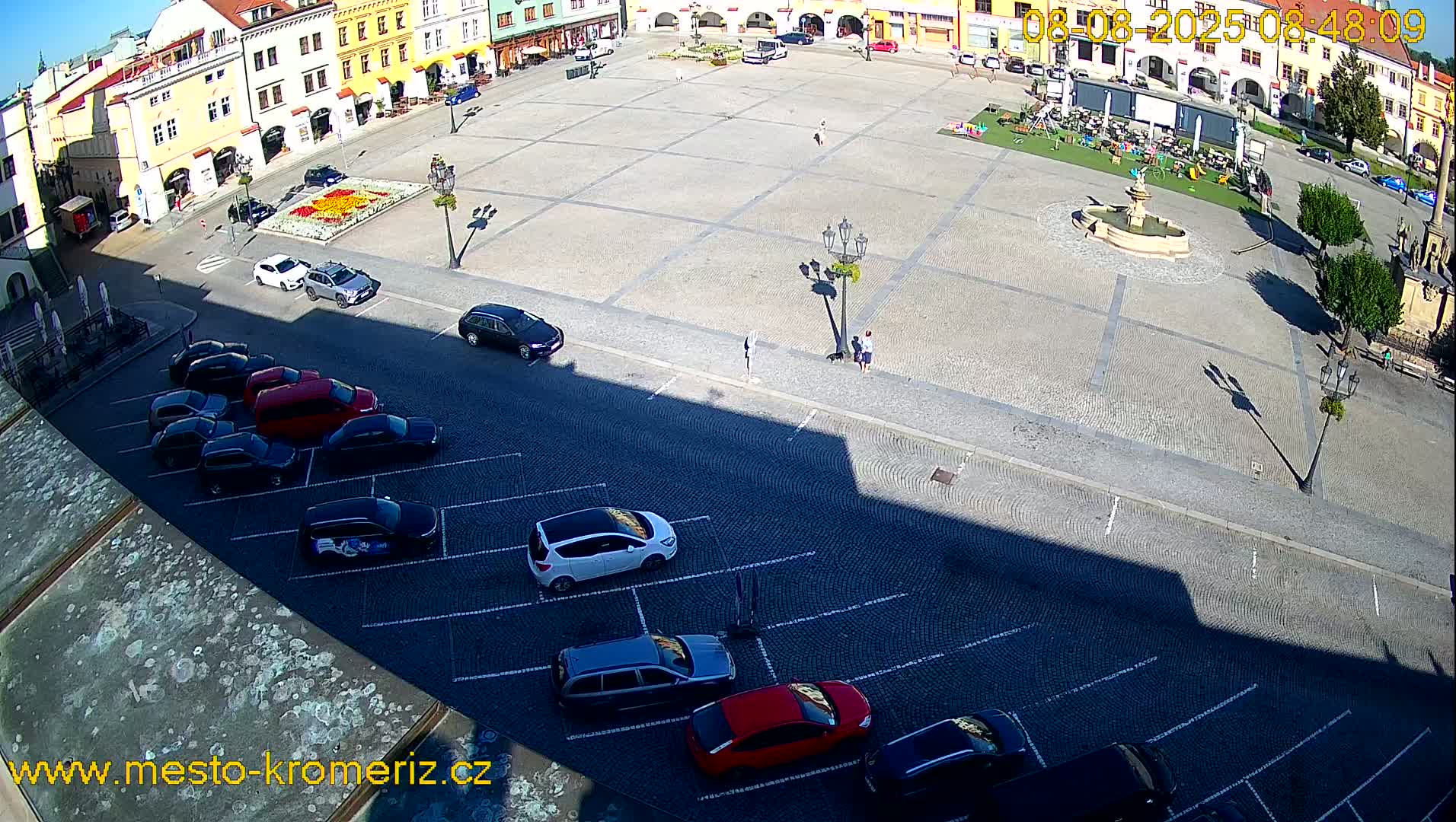 Kroměříž , (Velké náměstí ) Great Square East View Live Cam - Kromeriz, Zlin, Czechia