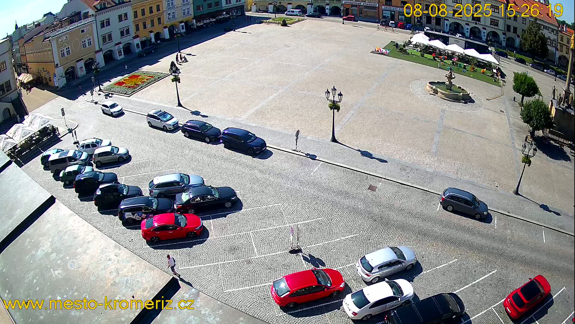 Kroměříž , (Velké náměstí ) Great Square East View Live Cam - Kromeriz, Zlin, Czechia