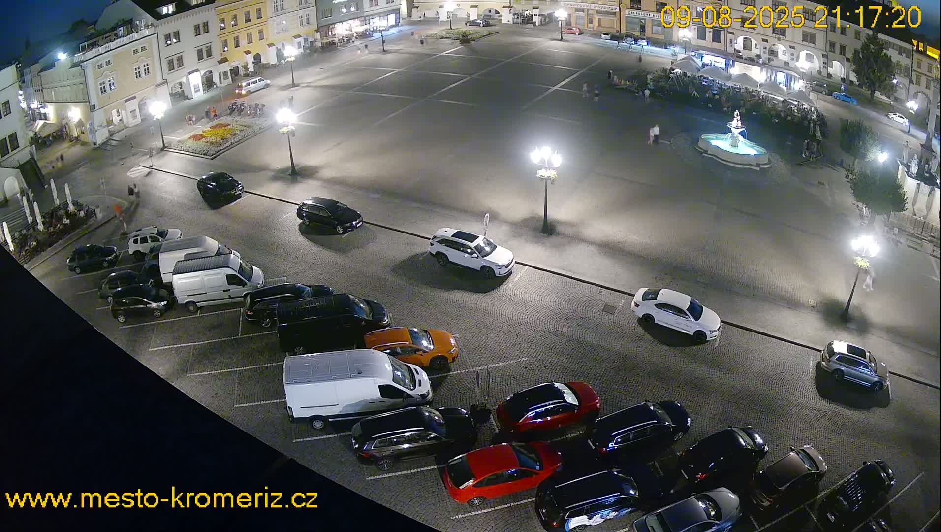 Kroměříž , (Velké náměstí ) Great Square East View Live Cam - Kromeriz, Zlin, Czechia