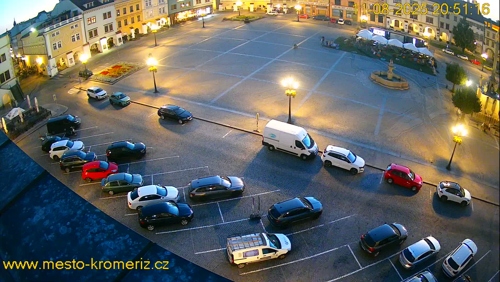 Kroměříž , (Velké náměstí ) Great Square East View Live Cam - Kromeriz, Zlin, Czechia