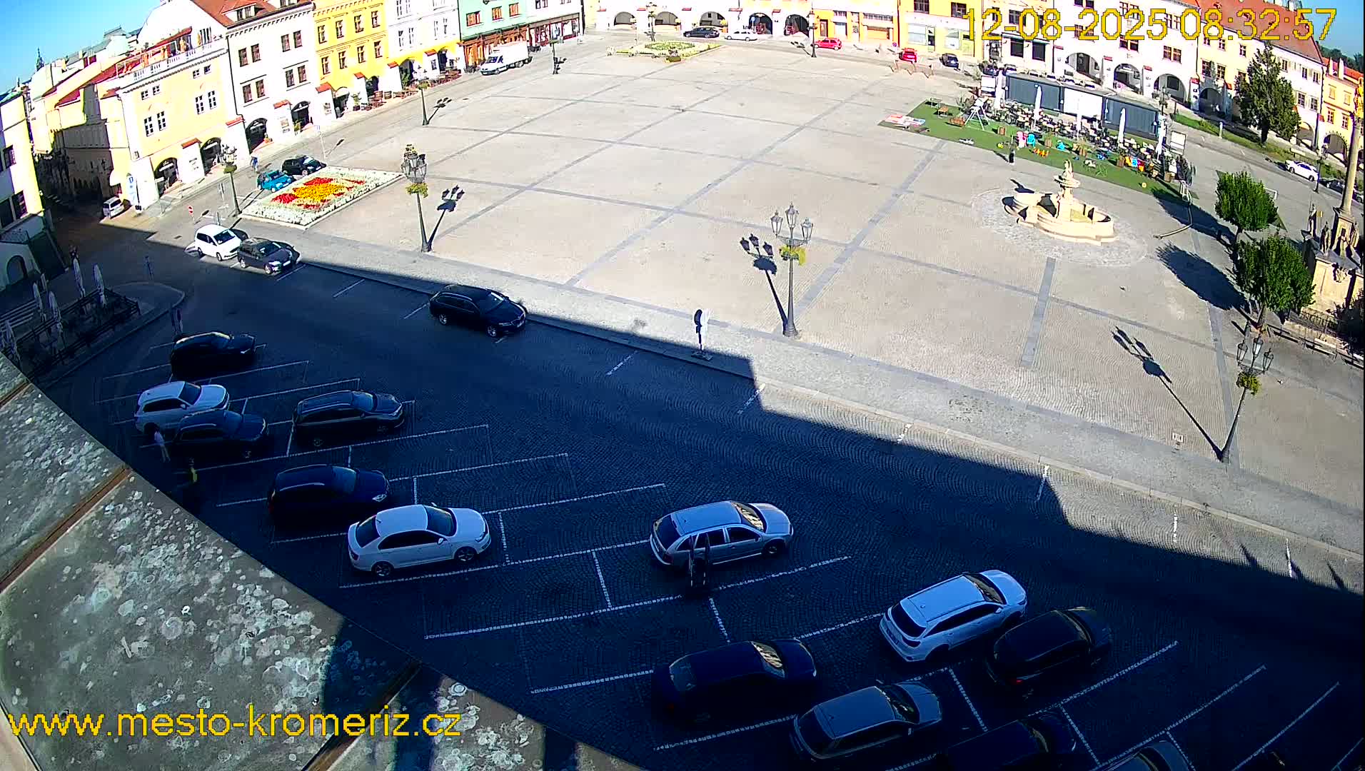 Kroměříž , (Velké náměstí ) Great Square East View Live Cam - Kromeriz, Zlin, Czechia