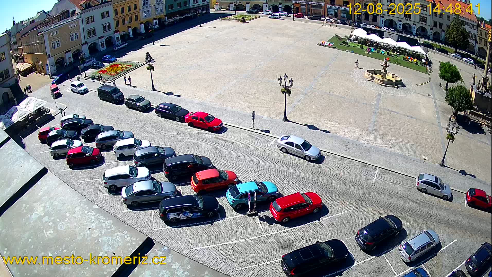 Kroměříž , (Velké náměstí ) Great Square East View Live Cam - Kromeriz, Zlin, Czechia