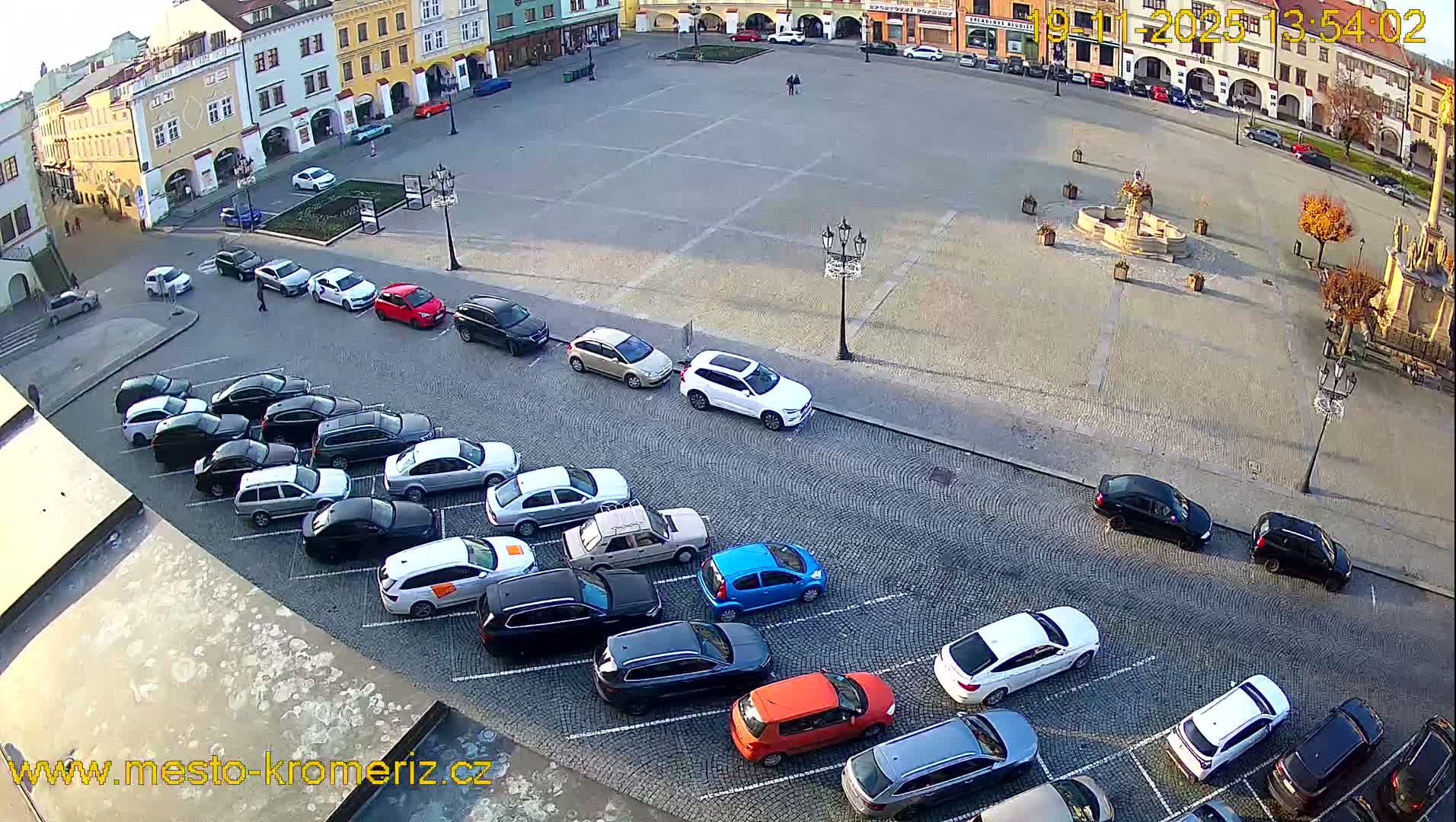 Kroměříž , (Velké náměstí ) Great Square East View Live Cam - Kromeriz, Zlin, Czechia