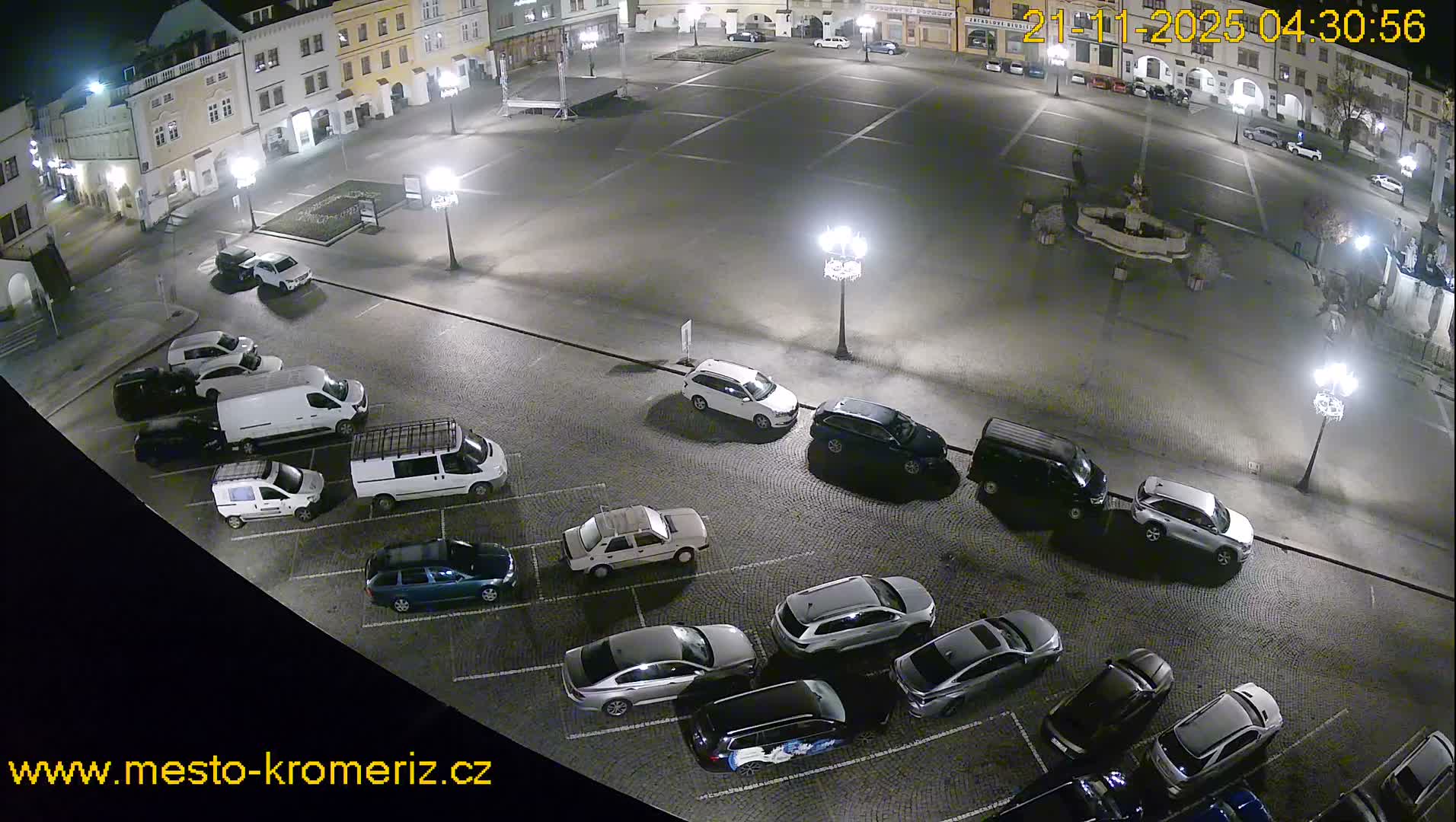 Kroměříž , (Velké náměstí ) Great Square East View Live Cam - Kromeriz, Zlin, Czechia
