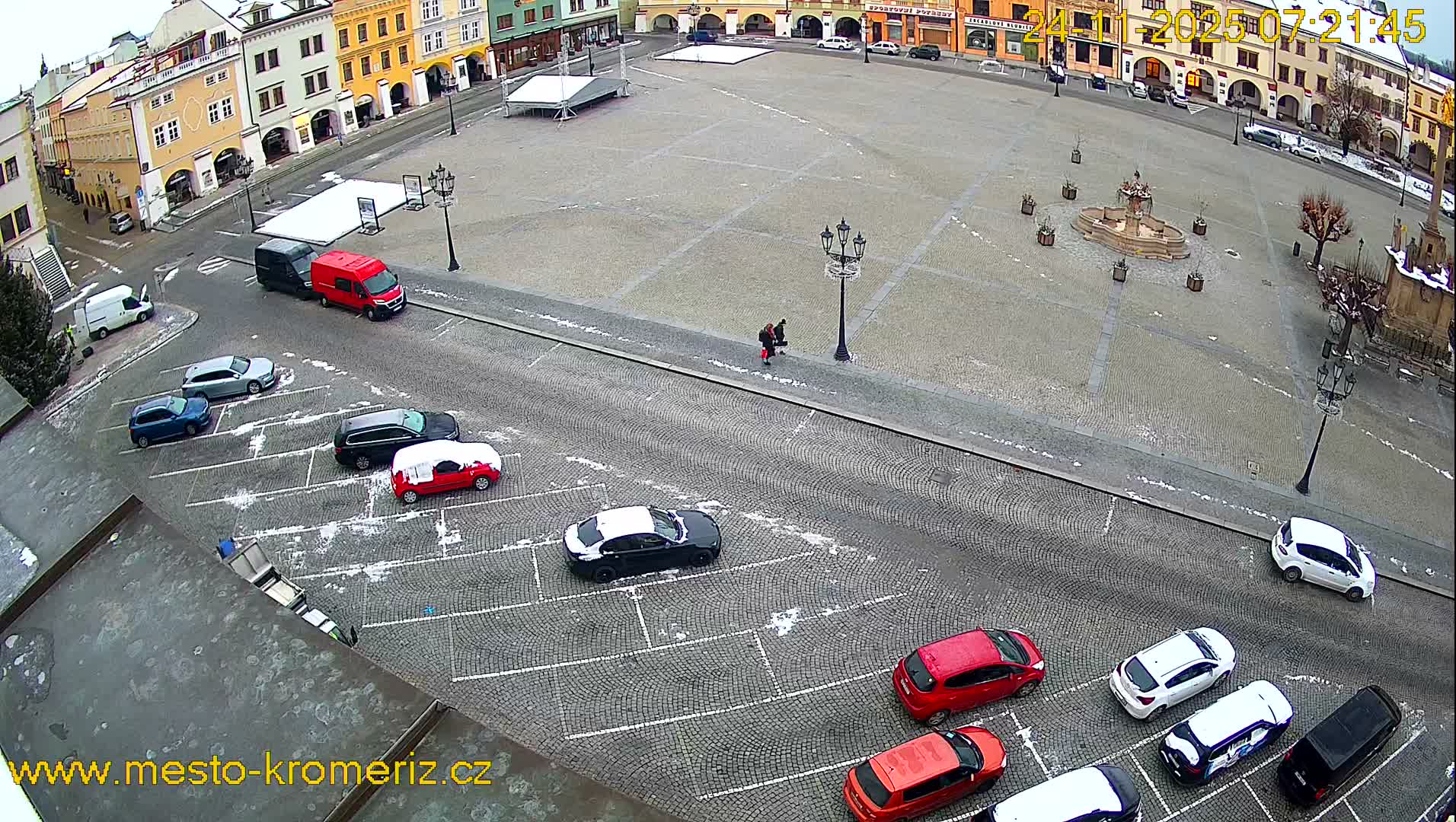 Kroměříž , (Velké náměstí ) Great Square East View Live Cam - Kromeriz, Zlin, Czechia