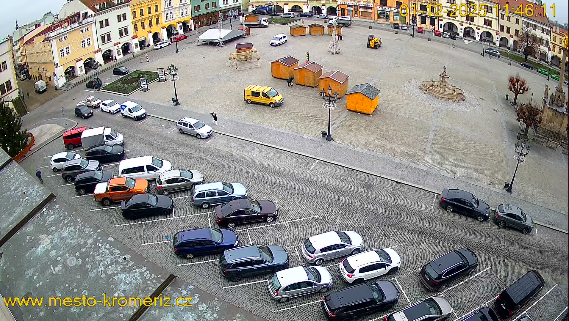 Kroměříž , (Velké náměstí ) Great Square East View Live Cam - Kromeriz, Zlin, Czechia