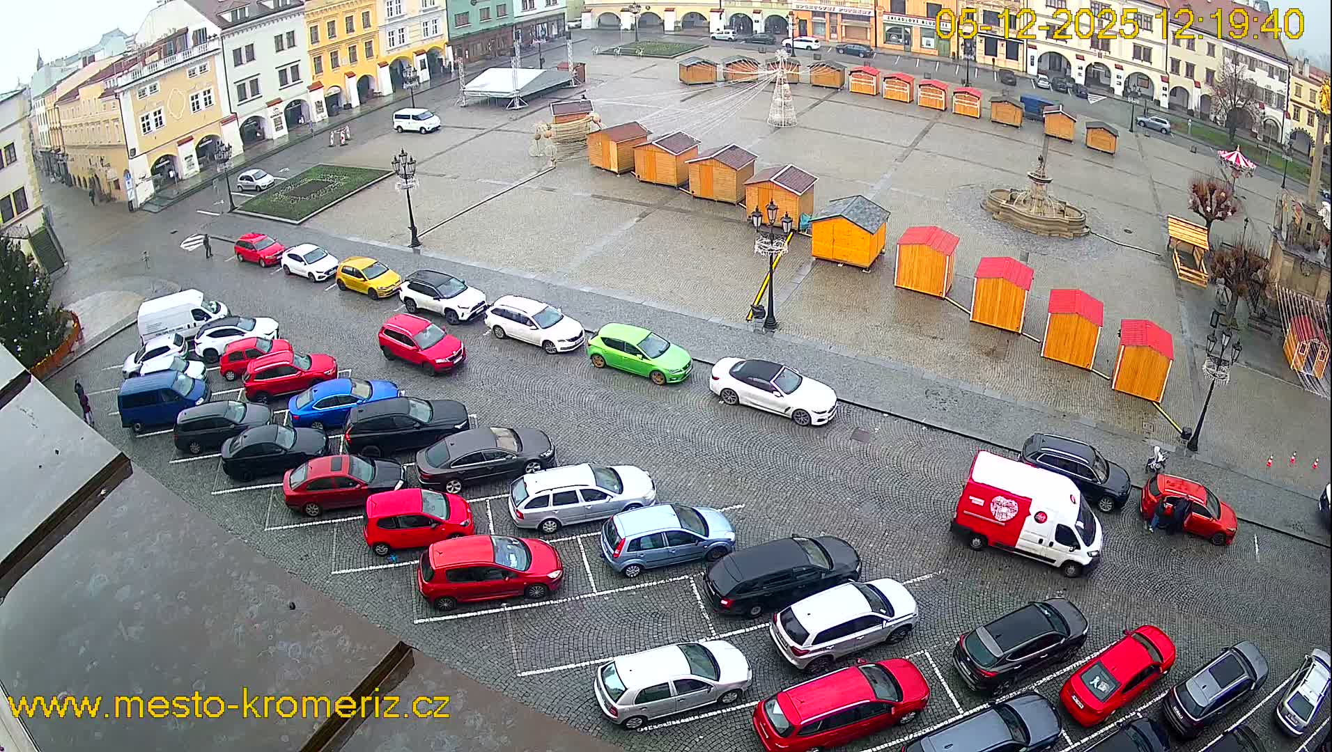Kroměříž , (Velké náměstí ) Great Square East View Live Cam - Kromeriz, Zlin, Czechia