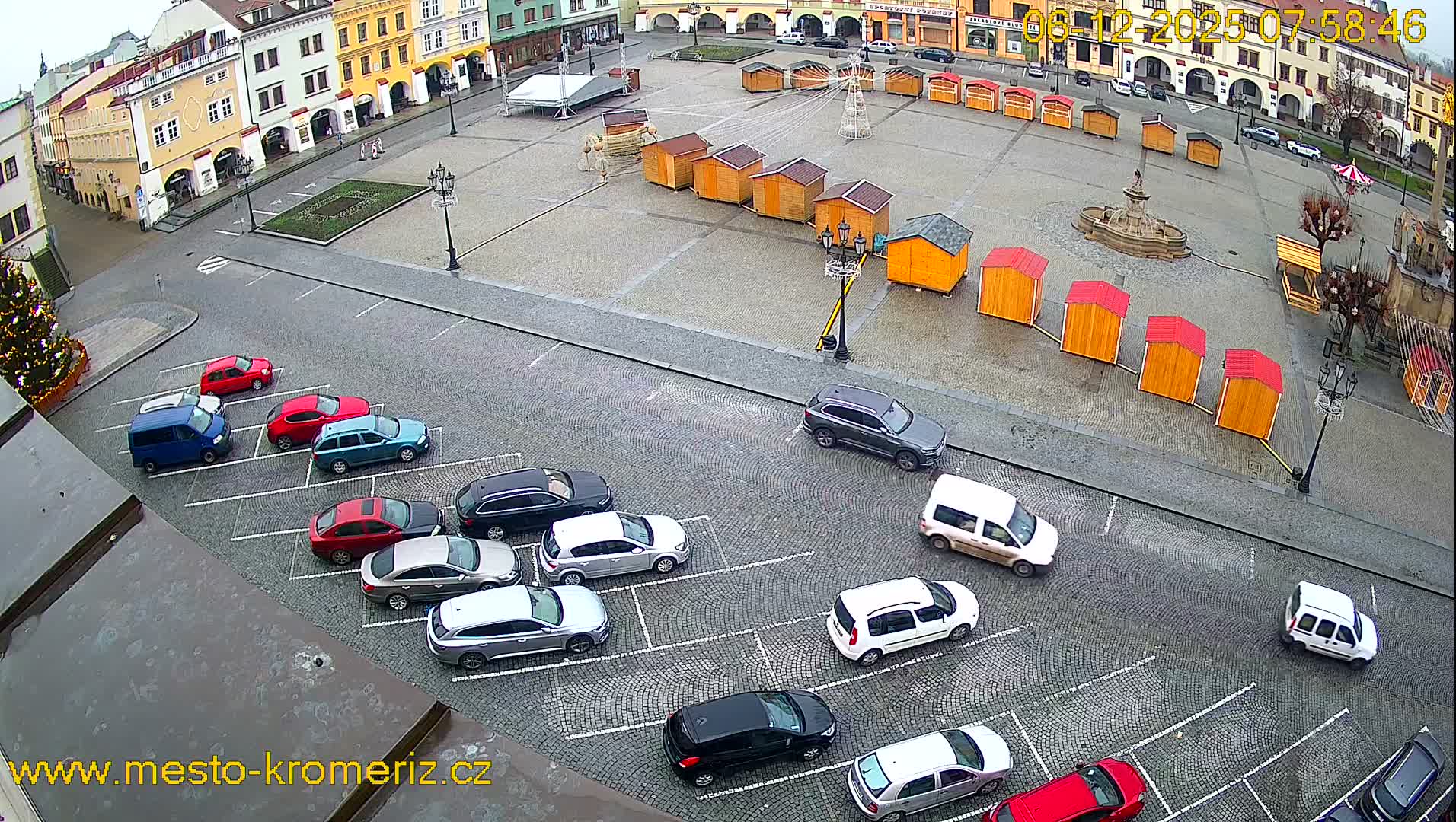 Kroměříž , (Velké náměstí ) Great Square East View Live Cam - Kromeriz, Zlin, Czechia