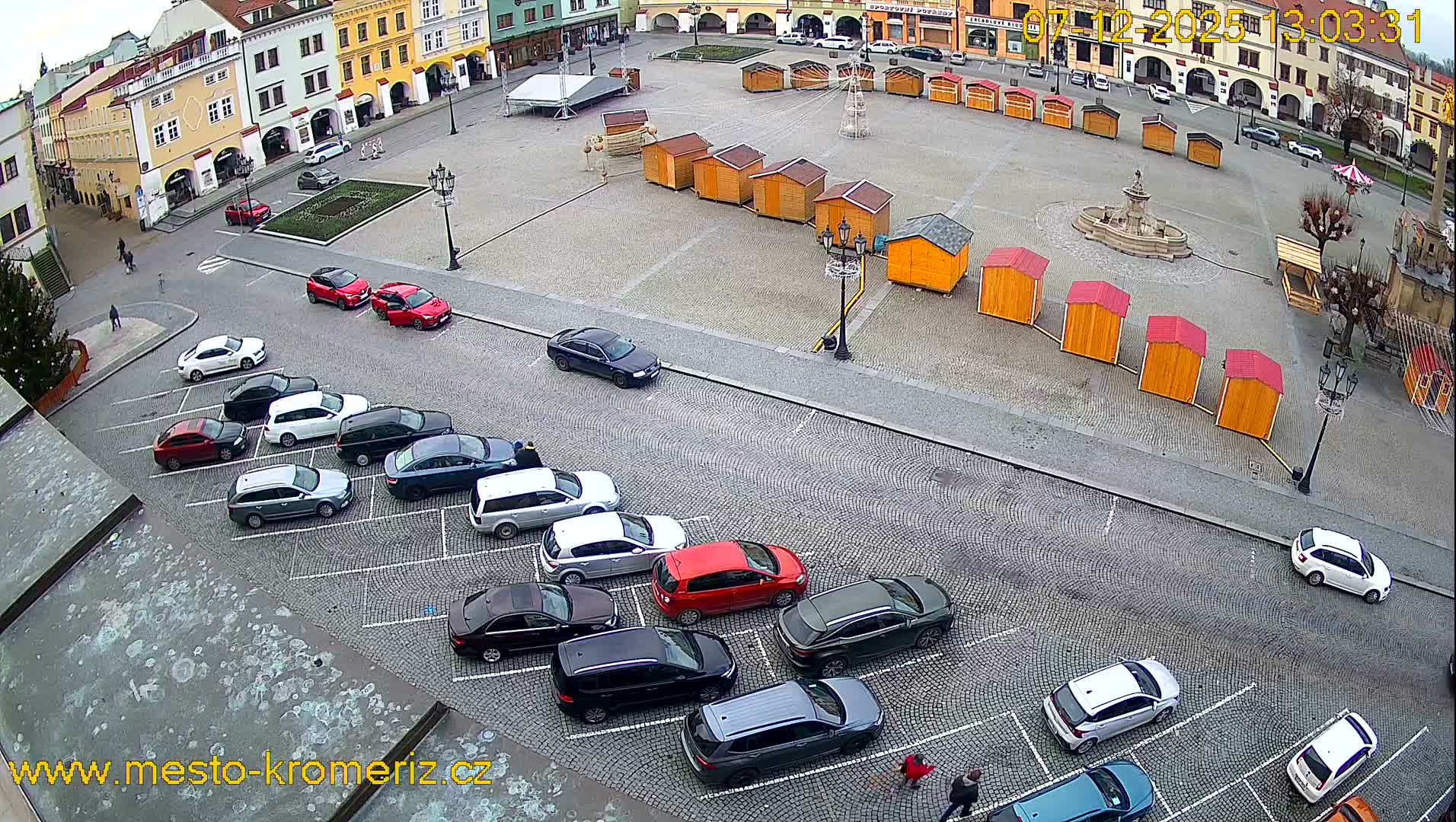 Kroměříž , (Velké náměstí ) Great Square East View Live Cam - Kromeriz, Zlin, Czechia