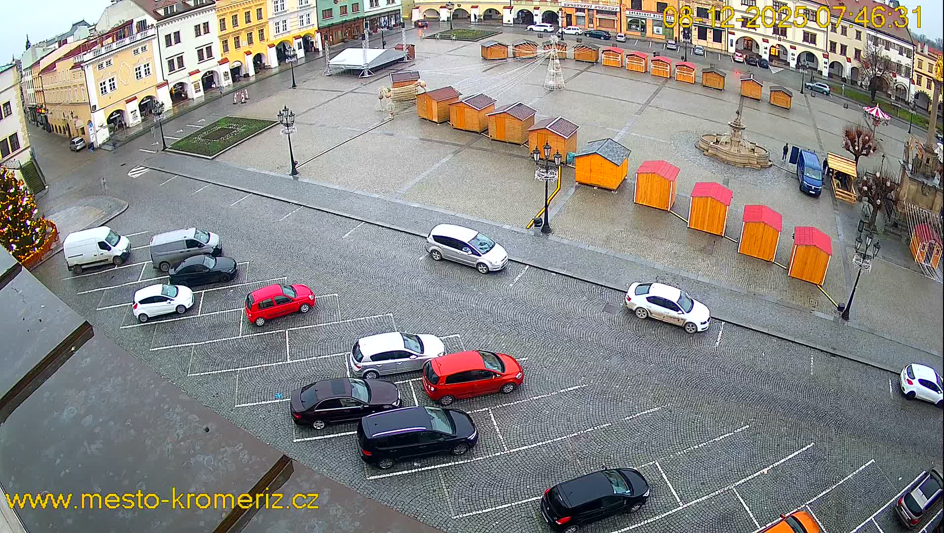 Kroměříž , (Velké náměstí ) Great Square East View Live Cam - Kromeriz, Zlin, Czechia