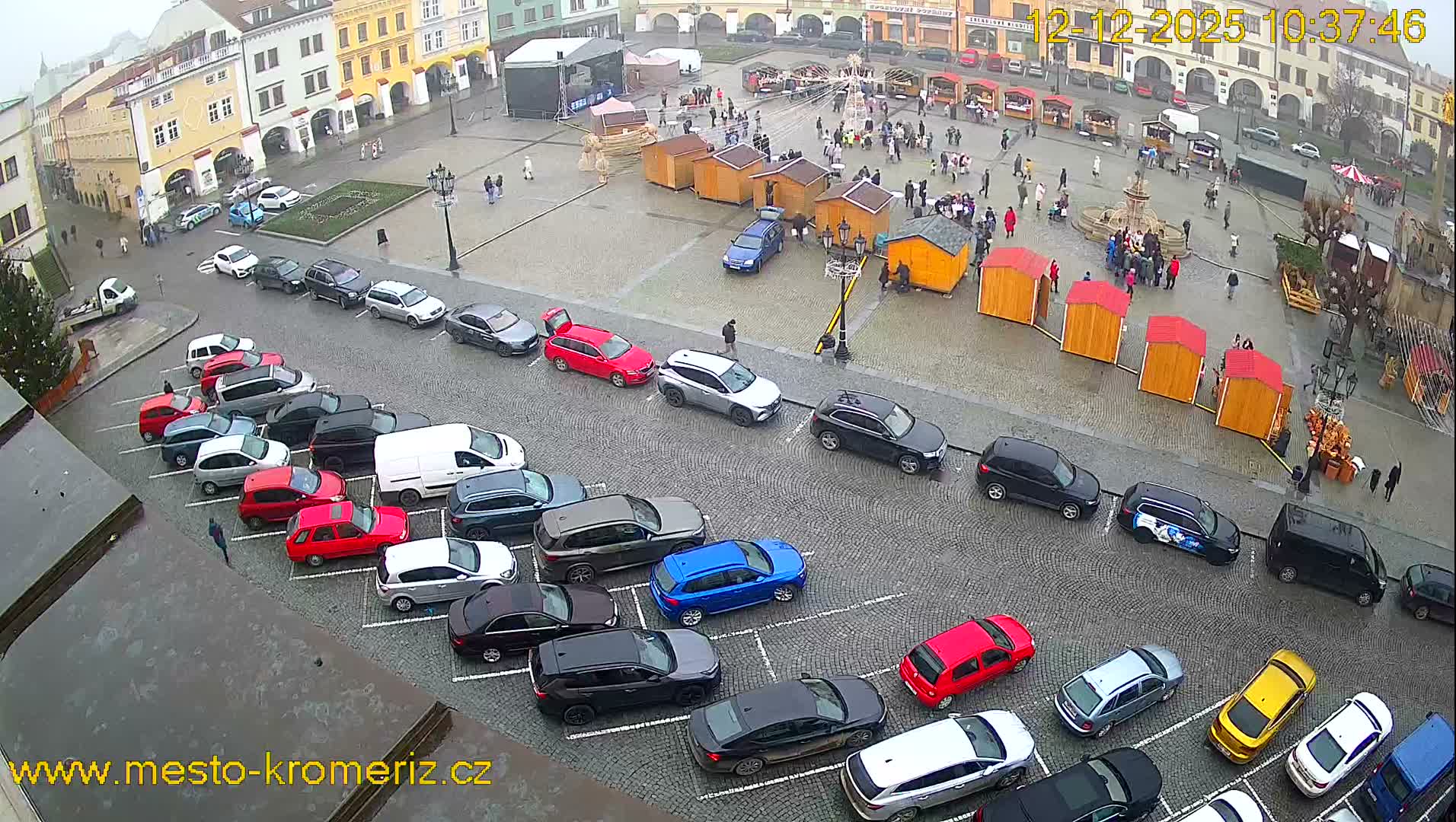 Kroměříž , (Velké náměstí ) Great Square East View Live Cam - Kromeriz, Zlin, Czechia
