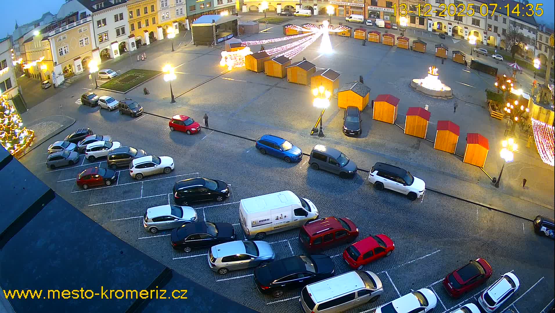 Kroměříž , (Velké náměstí ) Great Square East View Live Cam - Kromeriz, Zlin, Czechia