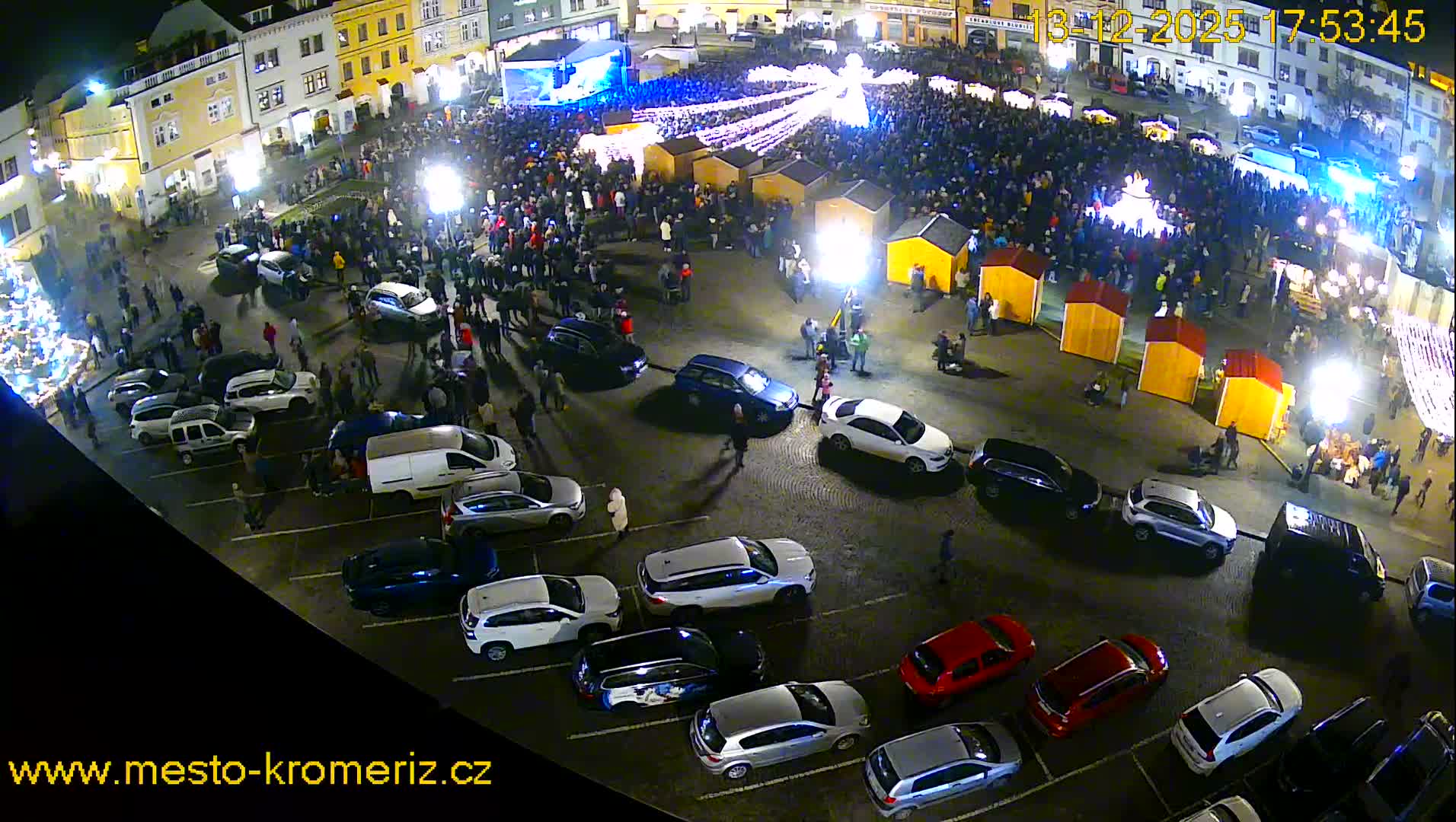 Kroměříž , (Velké náměstí ) Great Square East View Live Cam - Kromeriz, Zlin, Czechia