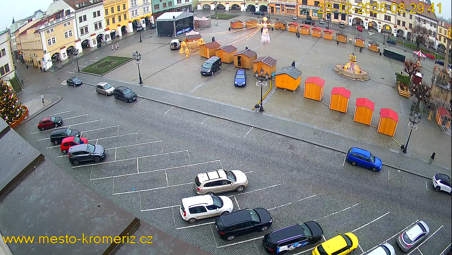 Kroměříž , (Velké náměstí ) Great Square East View Live Cam - Kromeriz, Zlin, Czechia