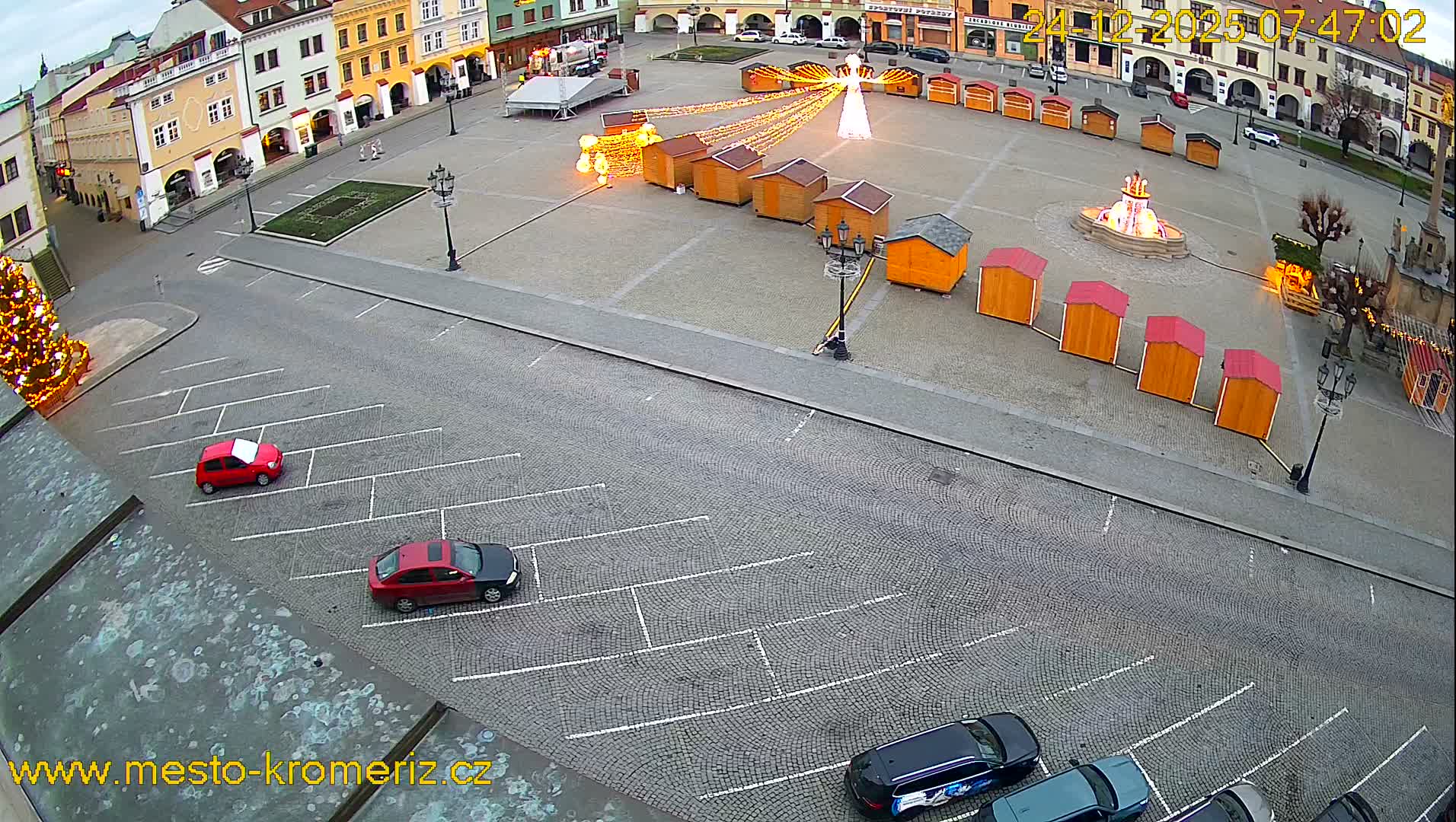 Kroměříž , (Velké náměstí ) Great Square East View Live Cam - Kromeriz, Zlin, Czechia