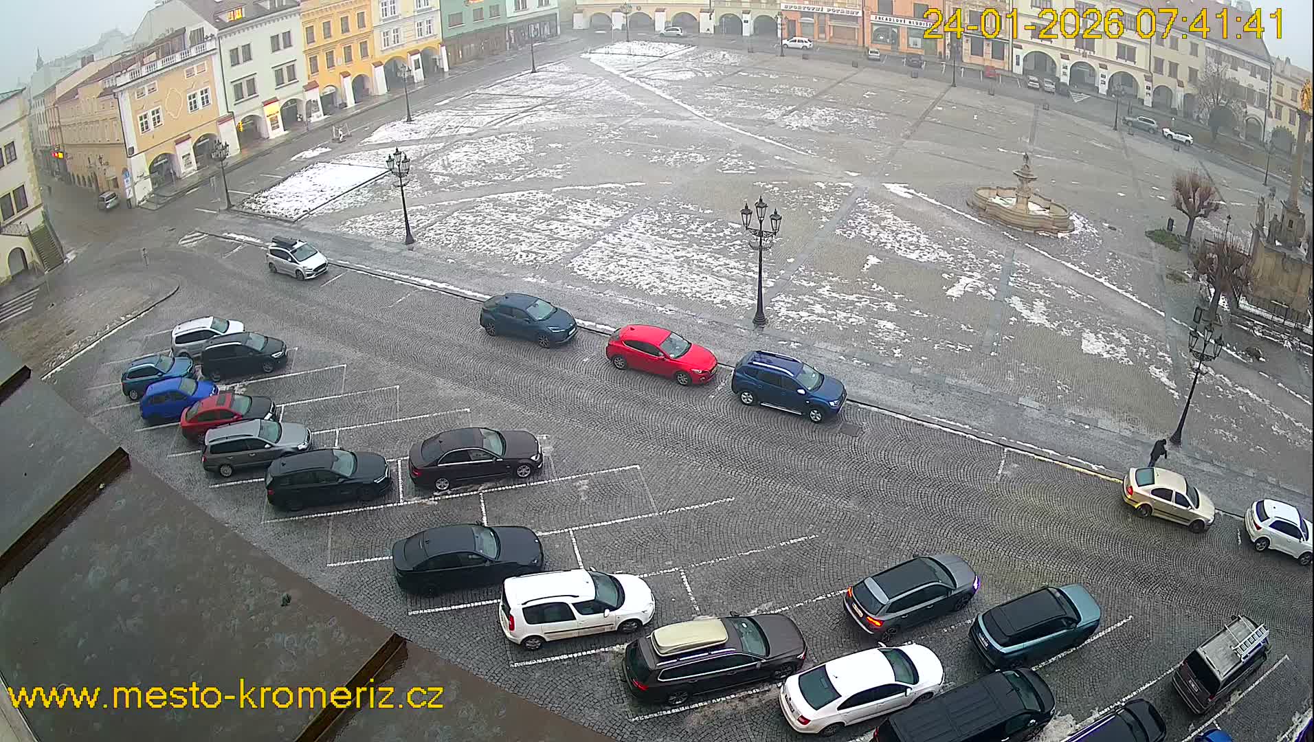 Kroměříž , (Velké náměstí ) Great Square East View Live Cam - Kromeriz, Zlin, Czechia