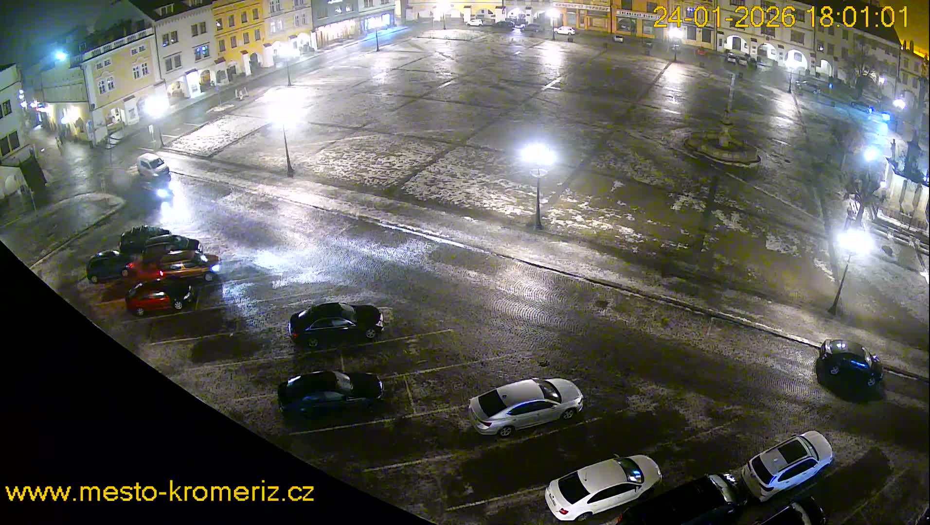 Kroměříž , (Velké náměstí ) Great Square East View Live Cam - Kromeriz, Zlin, Czechia