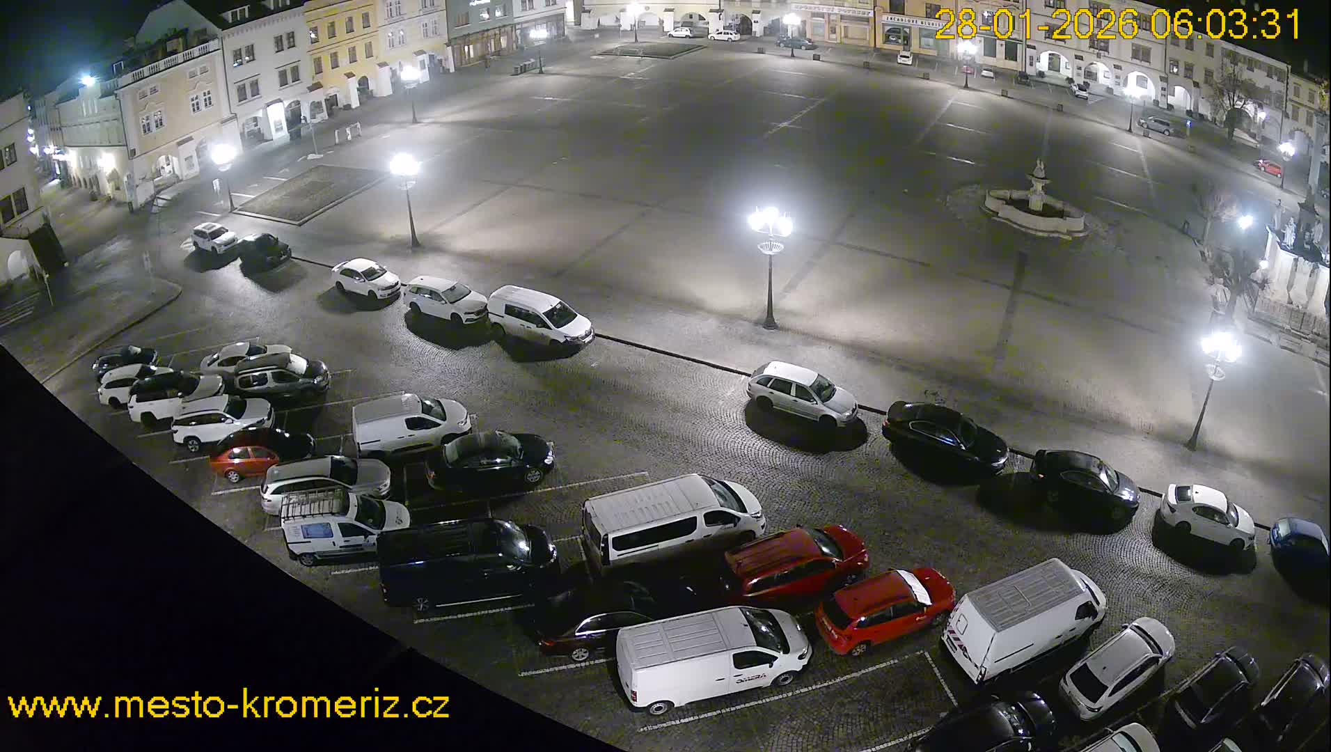 Kroměříž , (Velké náměstí ) Great Square East View Live Cam - Kromeriz, Zlin, Czechia