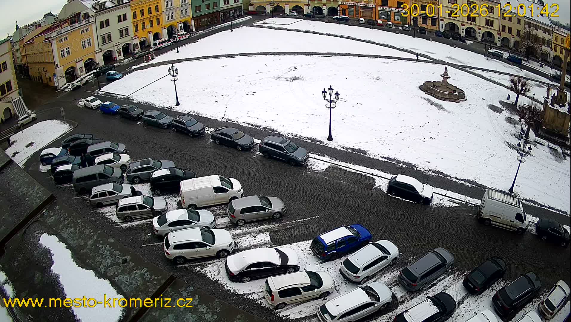 Kroměříž , (Velké náměstí ) Great Square East View Live Cam - Kromeriz, Zlin, Czechia