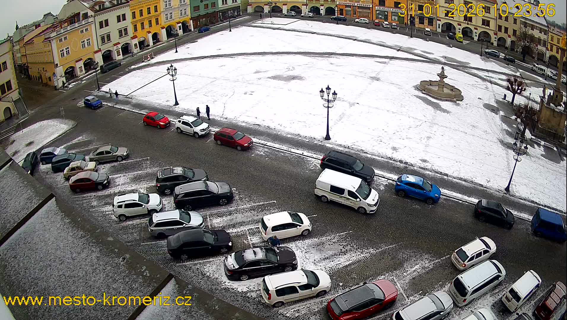 Kroměříž , (Velké náměstí ) Great Square East View Live Cam - Kromeriz, Zlin, Czechia