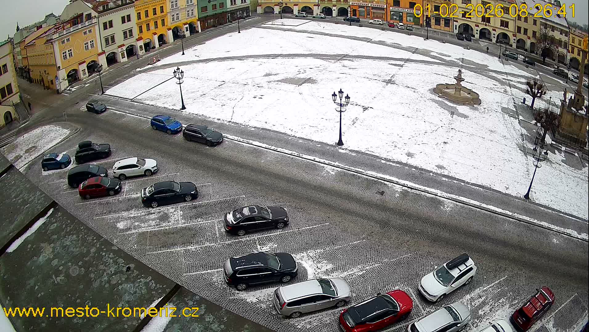 Kroměříž , (Velké náměstí ) Great Square East View Live Cam - Kromeriz, Zlin, Czechia