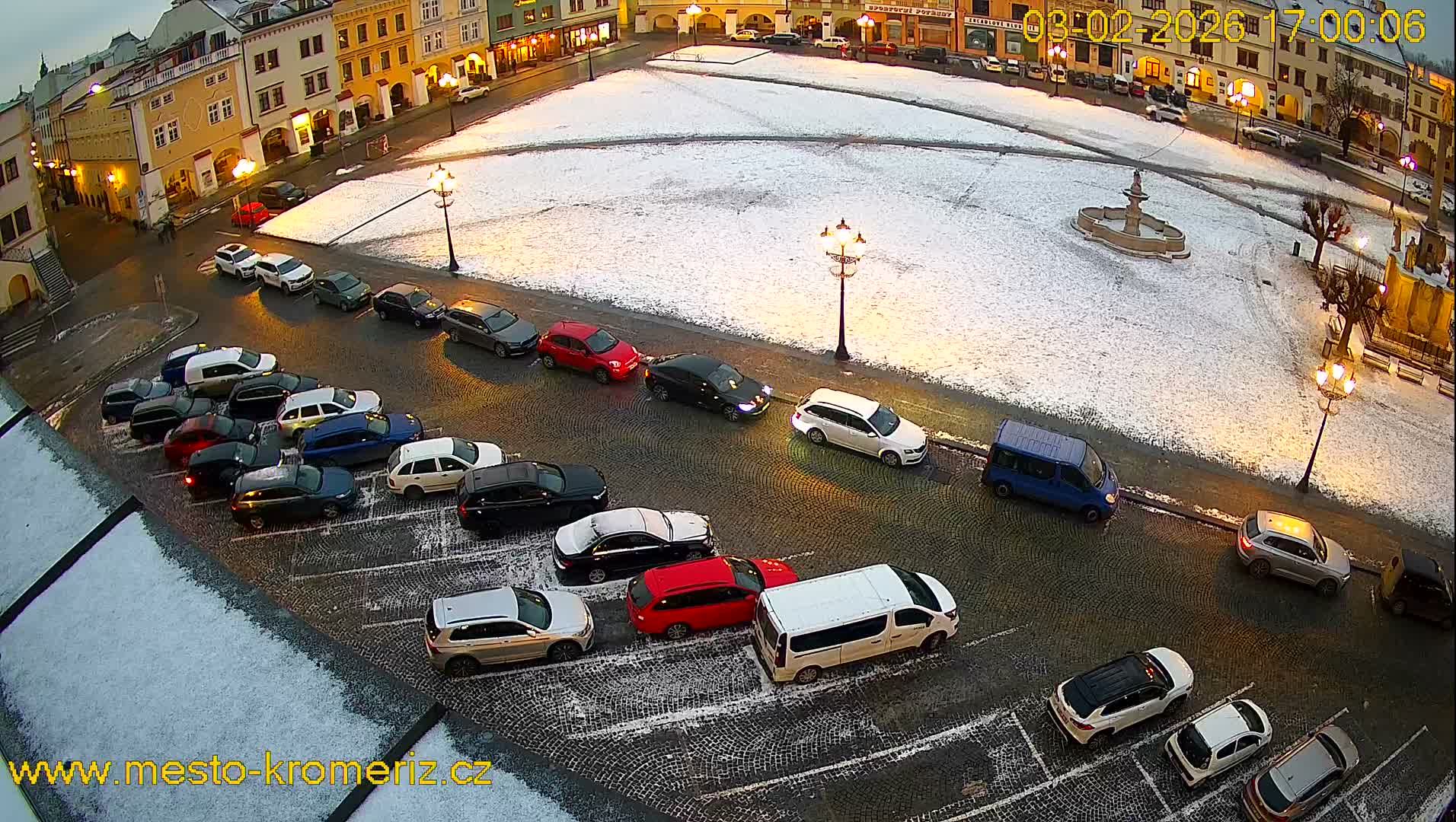 Kroměříž , (Velké náměstí ) Great Square East View Live Cam - Kromeriz, Zlin, Czechia