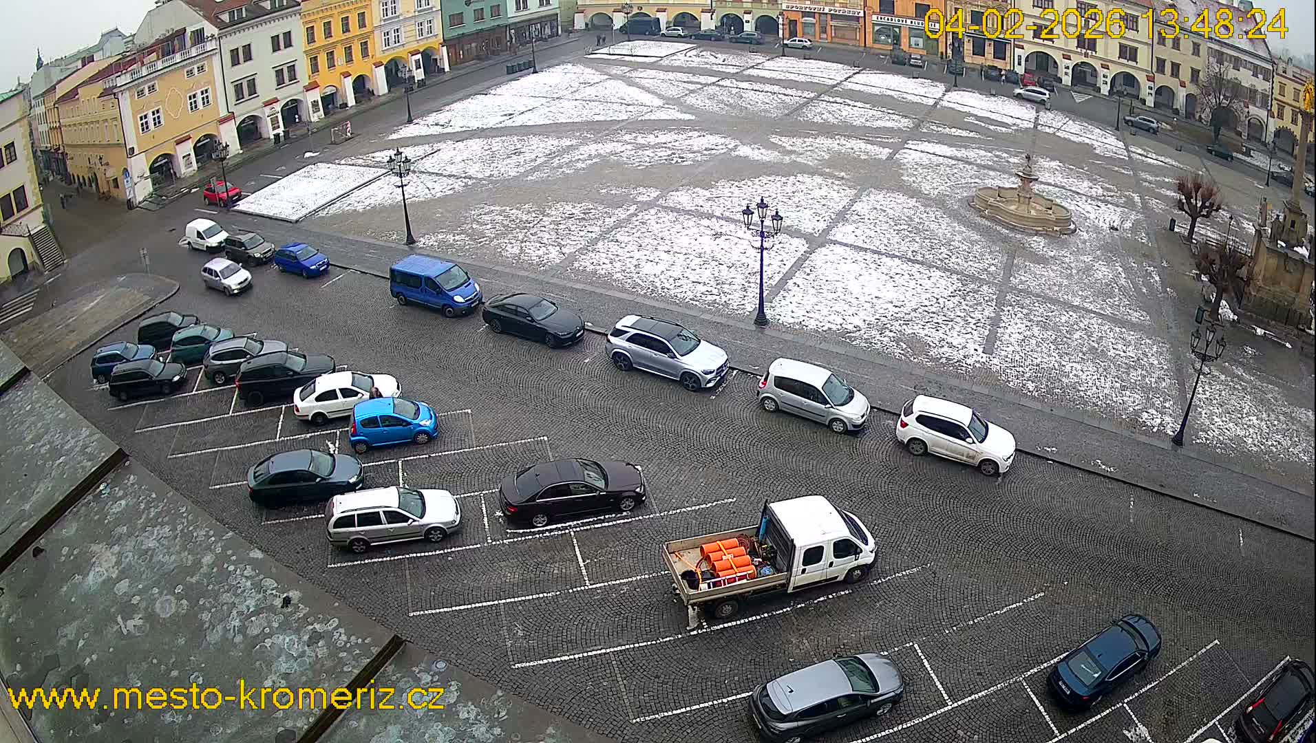 Kroměříž , (Velké náměstí ) Great Square East View Live Cam - Kromeriz, Zlin, Czechia
