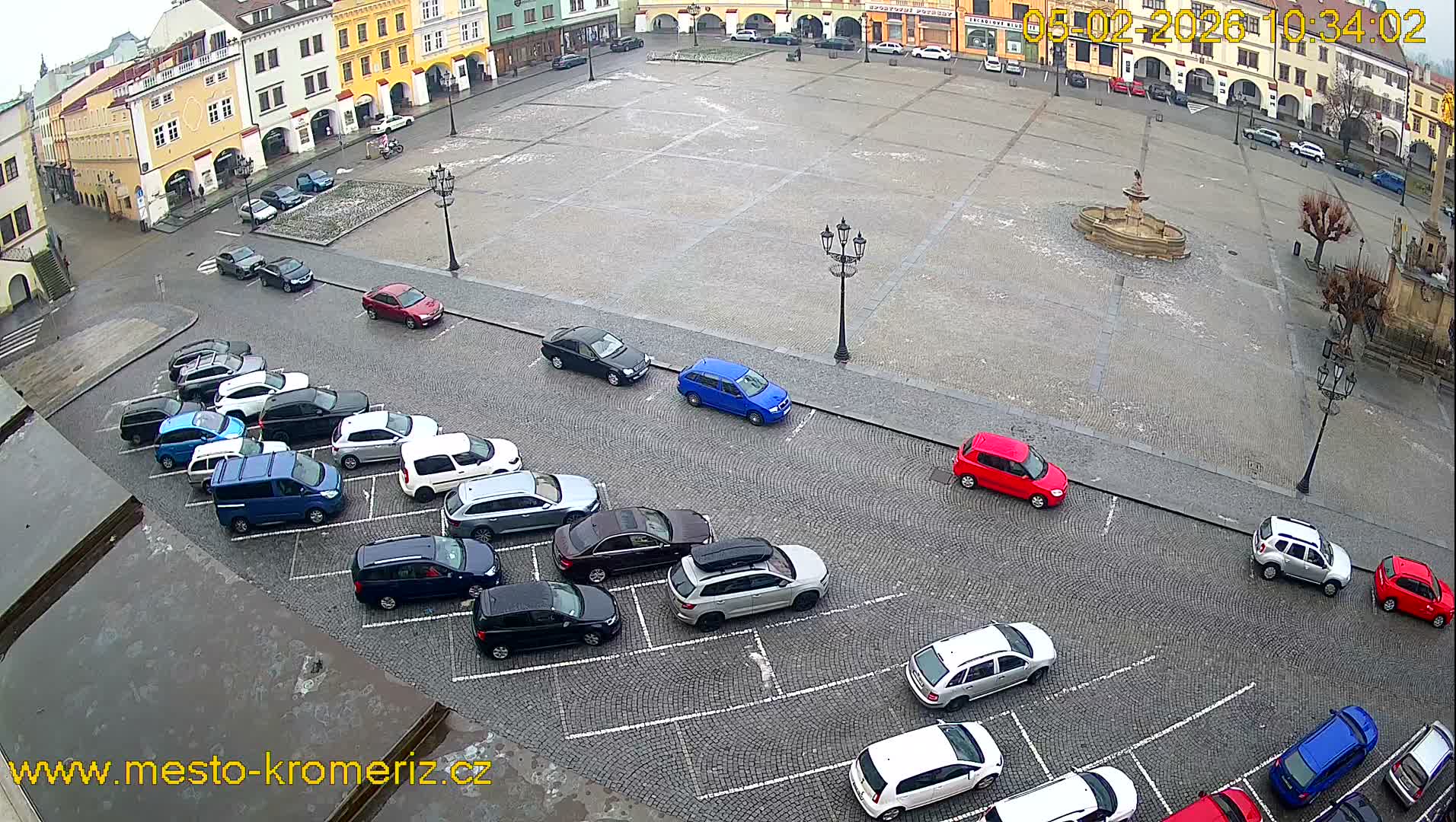 Kroměříž , (Velké náměstí ) Great Square East View Live Cam - Kromeriz, Zlin, Czechia