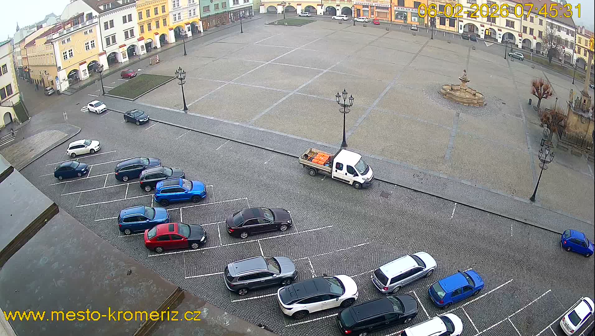 Kroměříž , (Velké náměstí ) Great Square East View Live Cam - Kromeriz, Zlin, Czechia